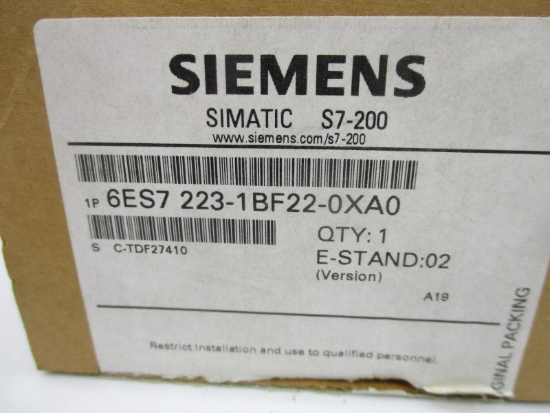 SIEMENS 6ES7223-1BF22-0XA0 24VDC 0.75A NSMP