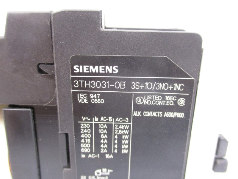 SIEMENS 3TH3031-0BB4 24VDC NSMP
