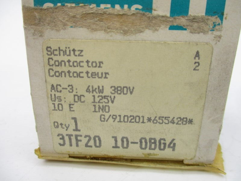 SIEMENS 3TF2010-0BG4 125VDC NSMP