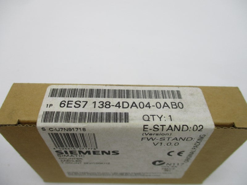 SIEMENS 6ES7138-4DA04-0AB0 F/W V1.0.0 NSFS