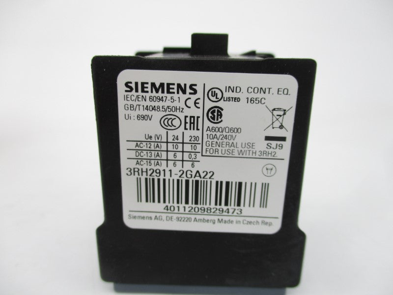 SIEMENS 3RH2911-2GA22 240V 10A NSMP