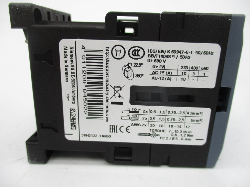 SIEMENS 3RH2122-1AK60 110/120V NSMP