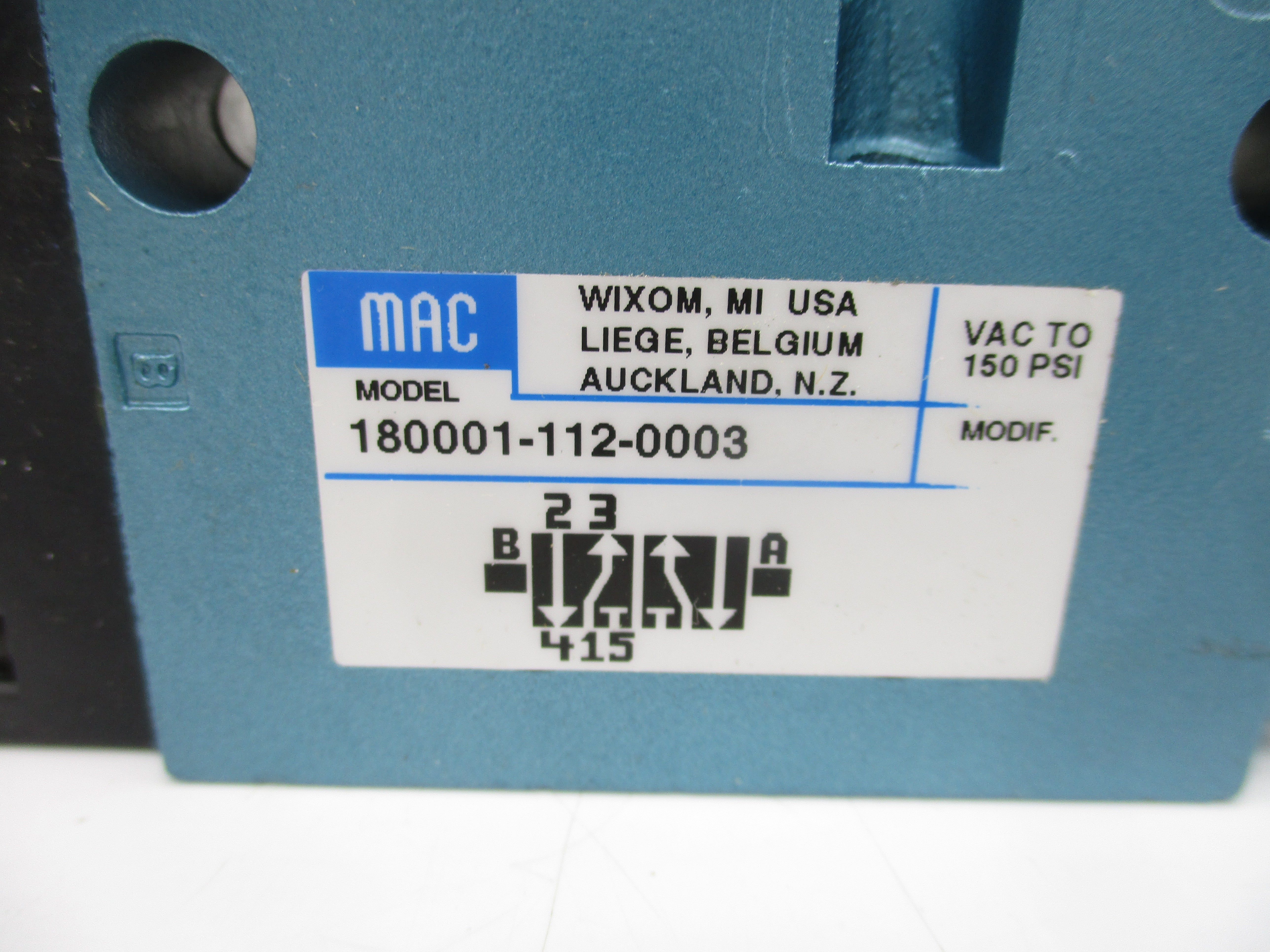 MAC 180001-112-0003 150PSI NSMP