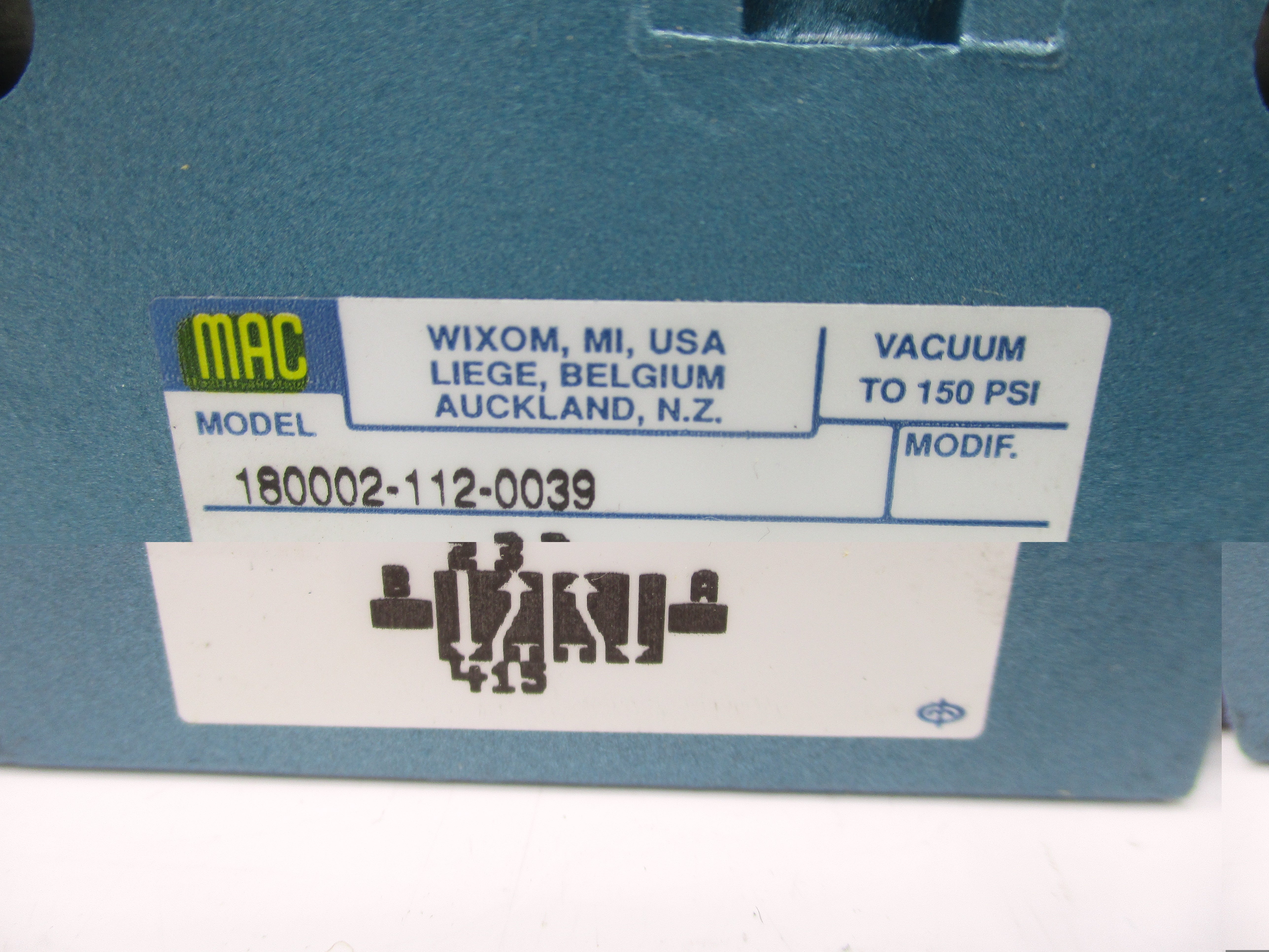 MAC 180002-112-0039 150PSI NSMP