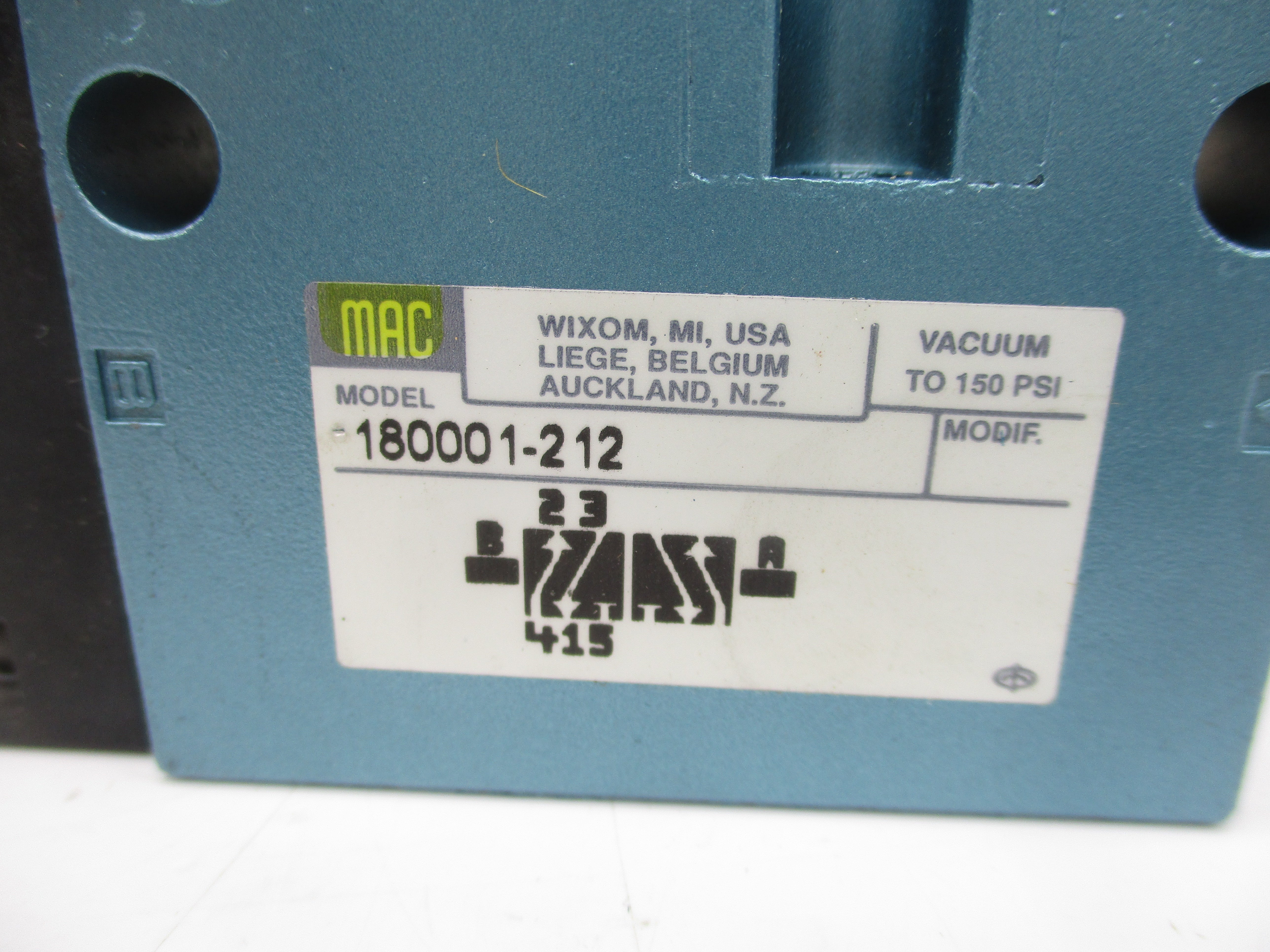MAC 180001-212 150PSI NSMP