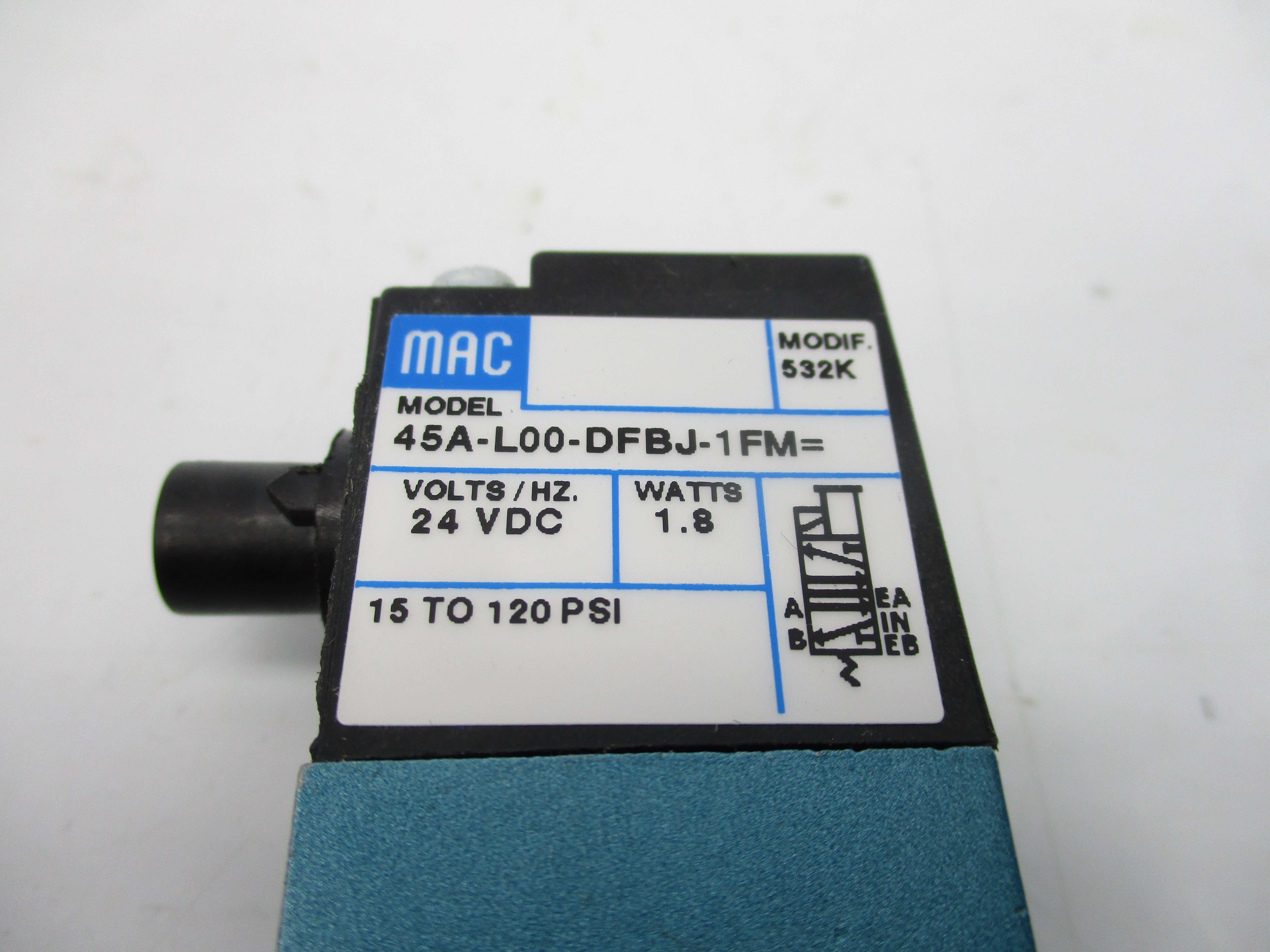 MAC 45A-L00-DFBJ-1FM 24VDC 15-120PSI NSMP