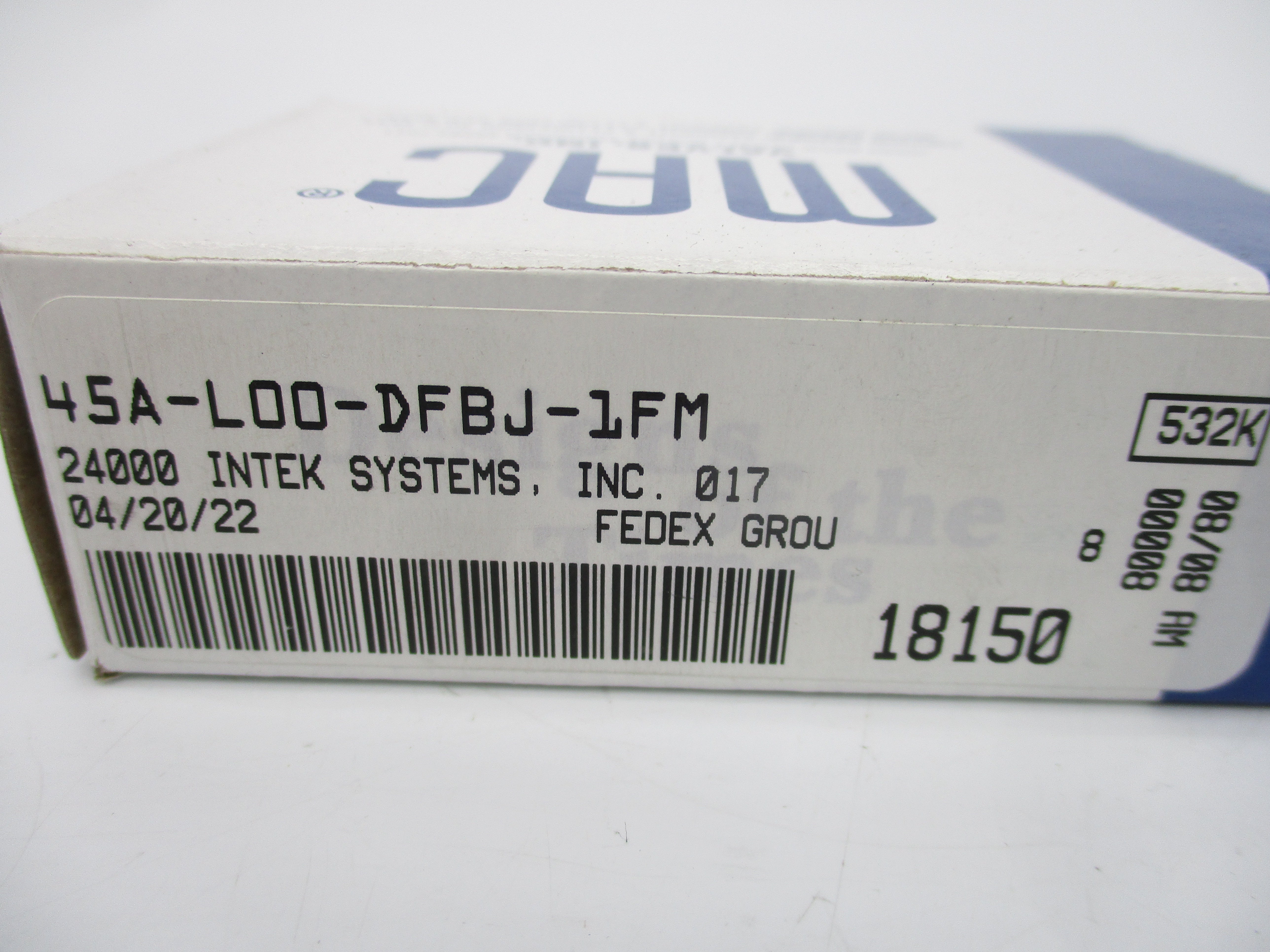 MAC 45A-L00-DFBJ-1FM 24VDC 15-120PSI NSMP