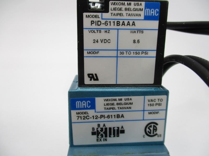 MAC 712C-12-PI-611BA 24VDC 30-150PSI NSMP