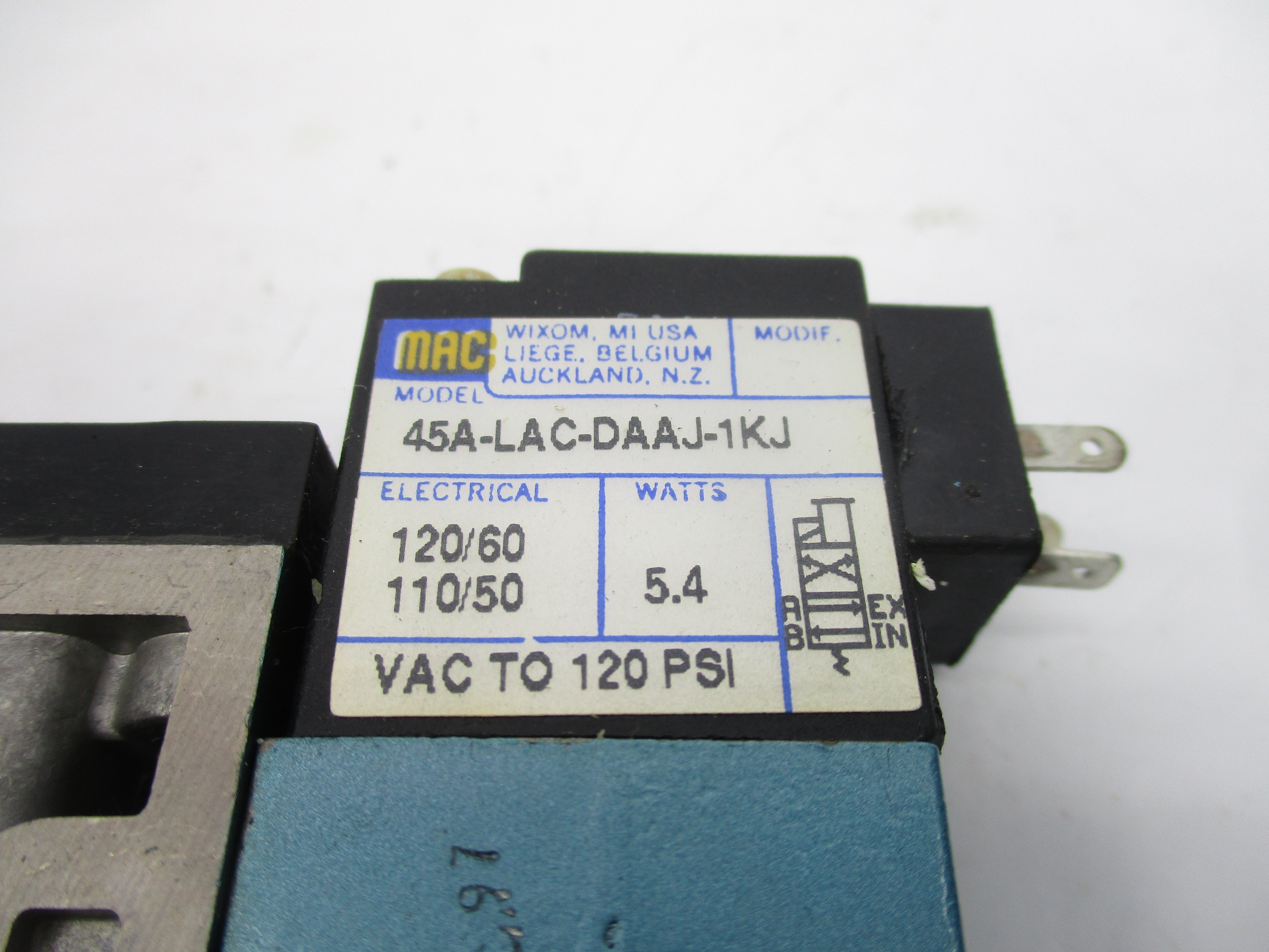 MAC 45A-LAC-DAAJ-1KJ 110/120V 120PSI NSMP