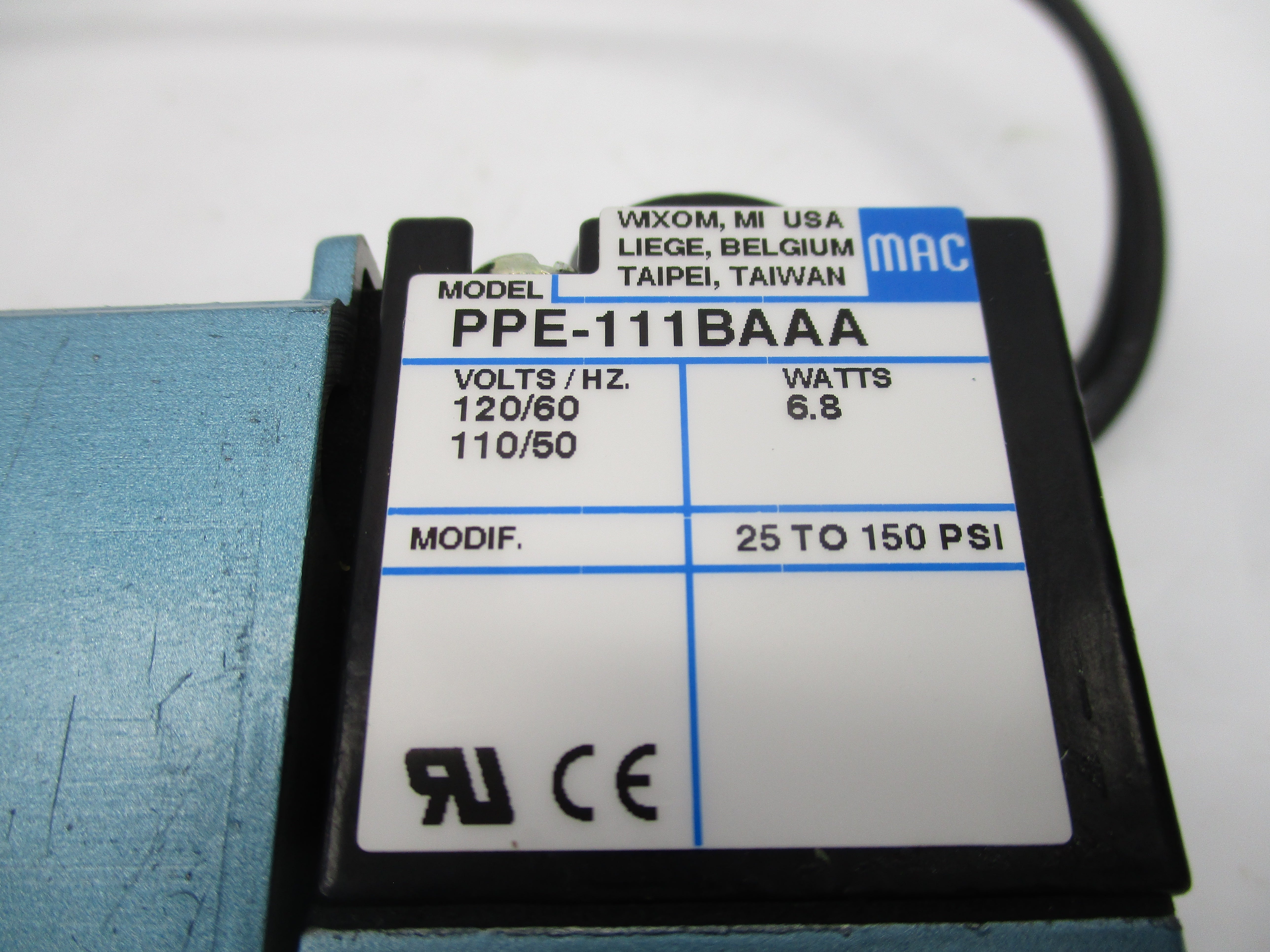 MAC 811C-PP-111BA-252 110/120V 150PSI NSMP