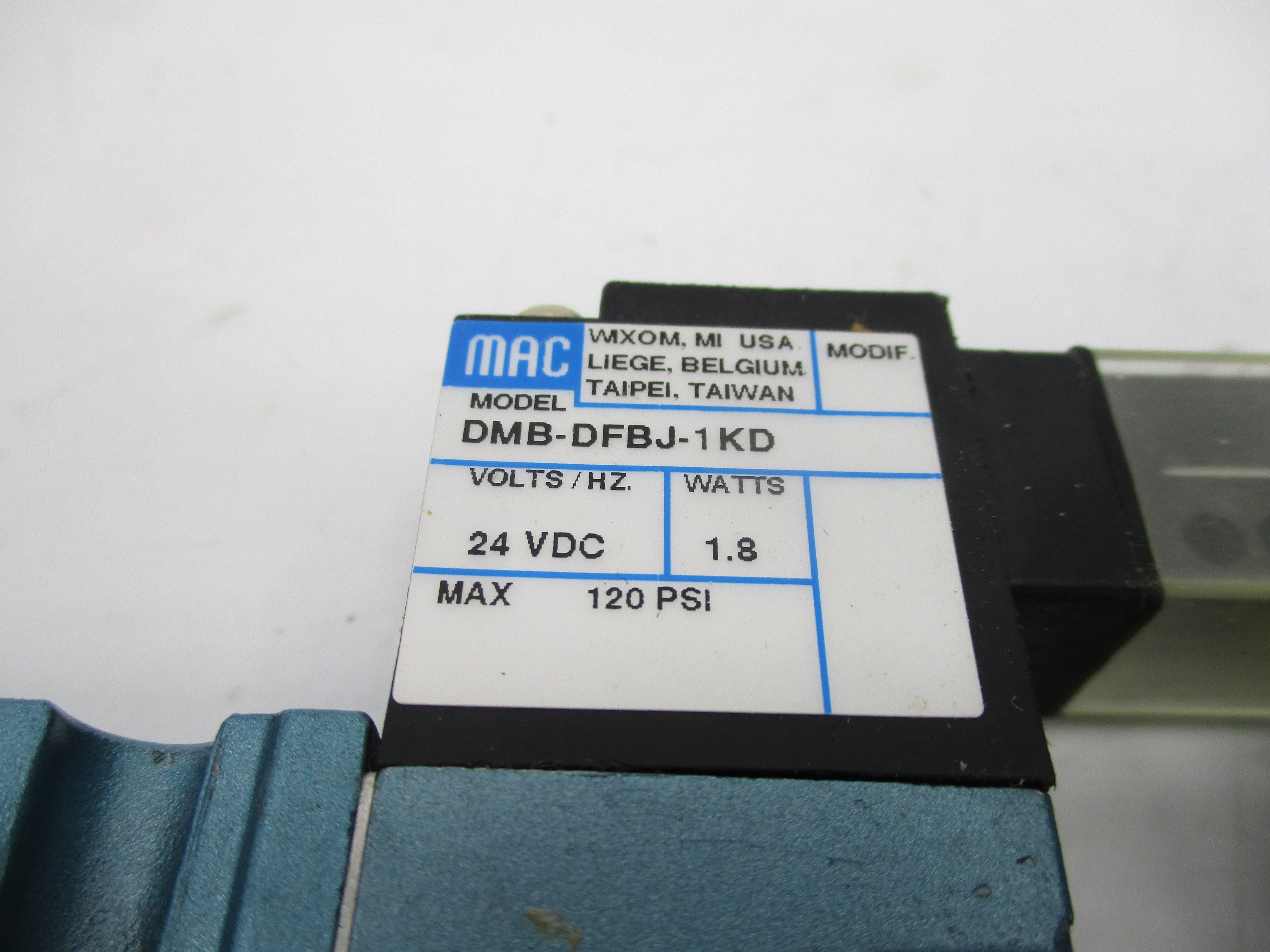 MAC 411A-BOA-DM-DFBJ-1KD 24VDC 20-120PSI NSMP