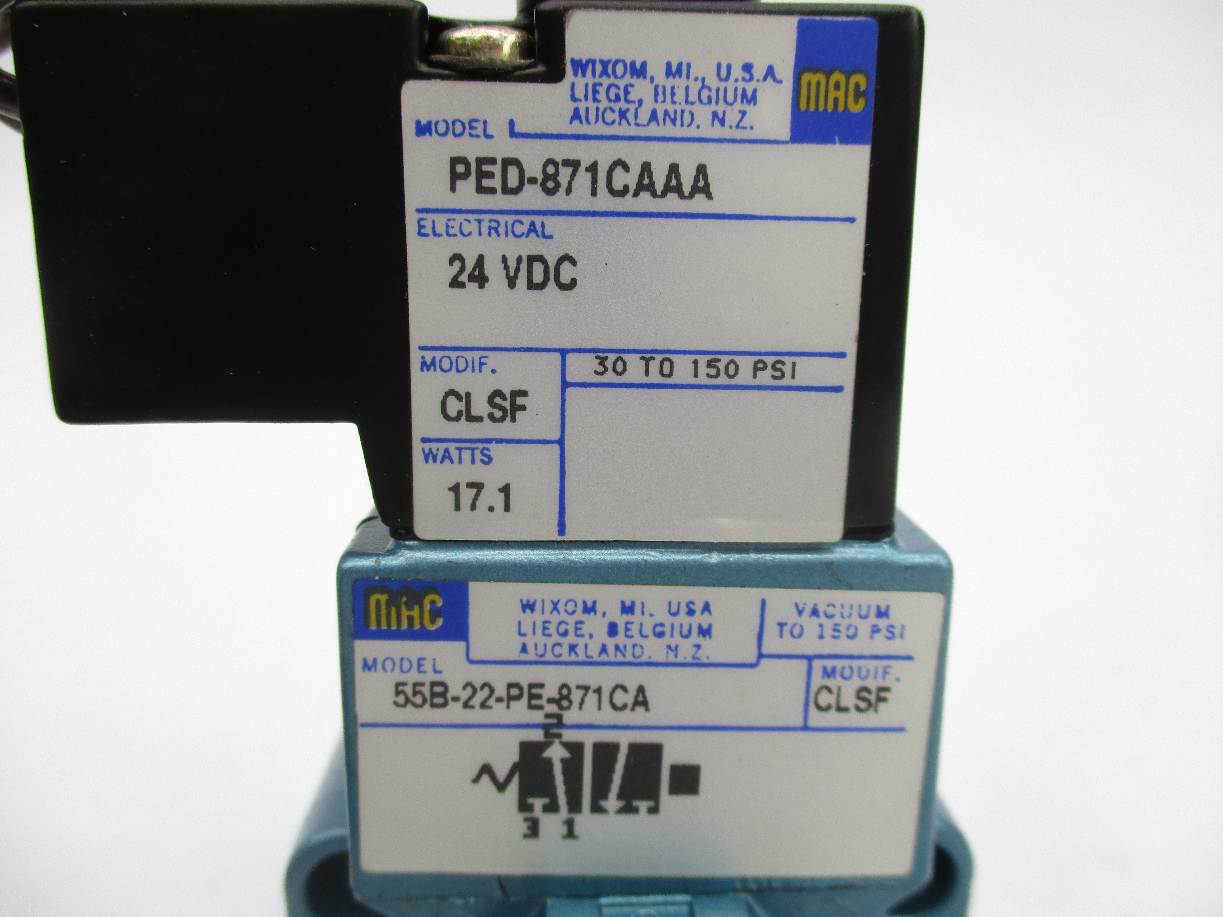 MAC 55B-22-PE-871CA 24VDC 150PSI NSMP