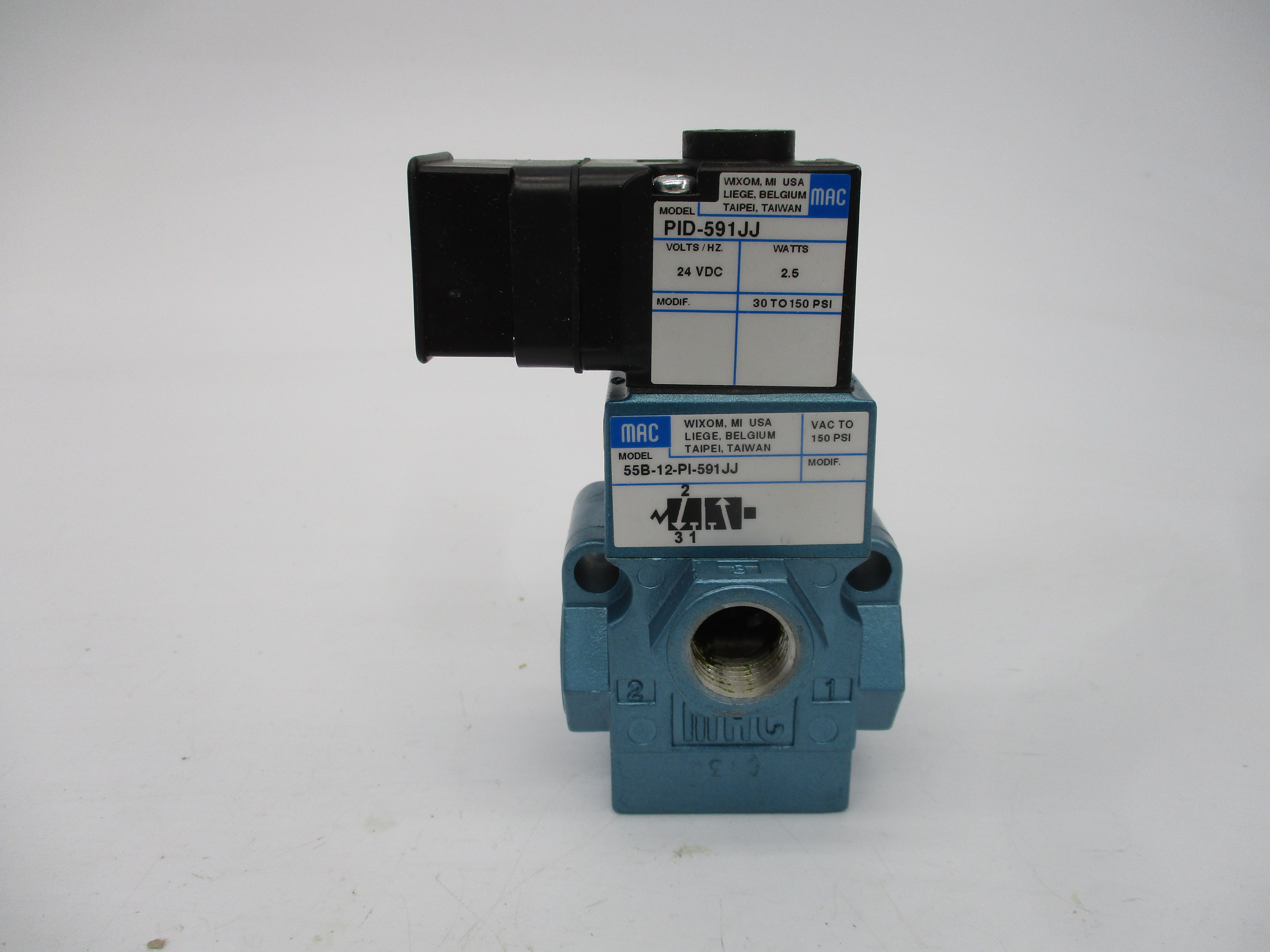MAC 55B-12-PI-591JJ 24VDC 150PSI NSMP
