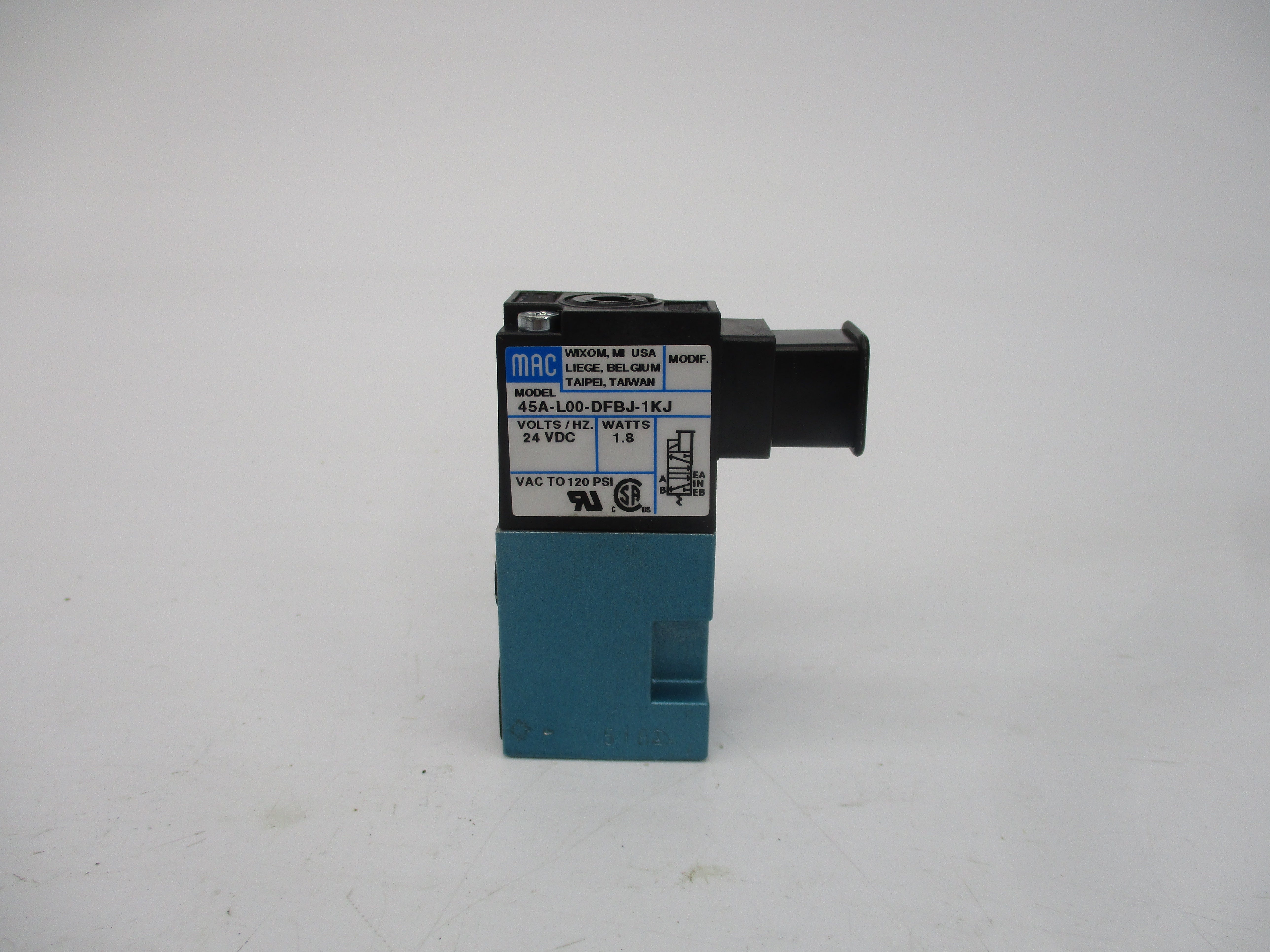 MAC 45A-L00-DFBJ-1KJ 24VDC 120PSI NSMP