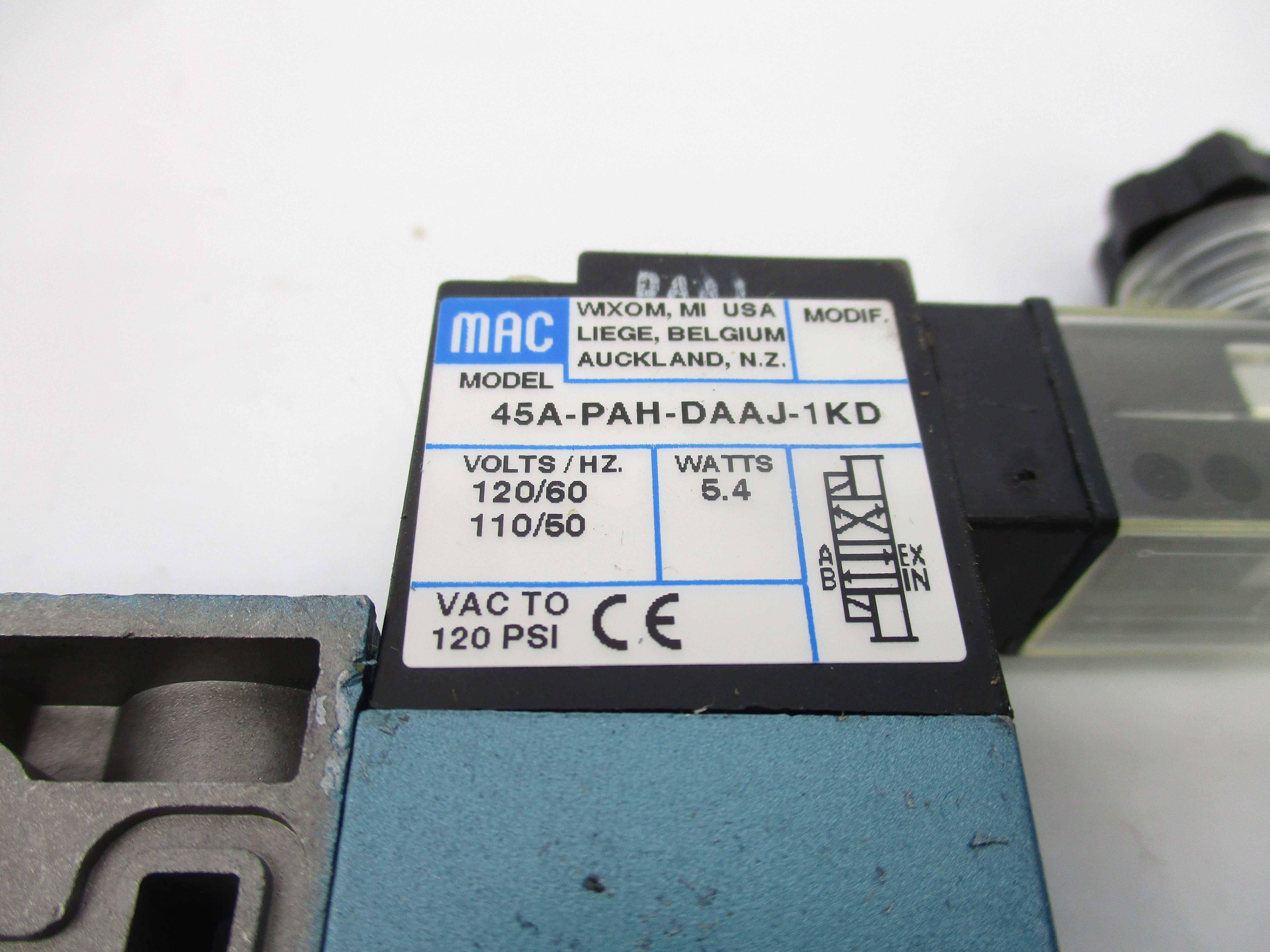 MAC 45A-PAH-DAAJ-1KD 110/120V 120PSI NSMP