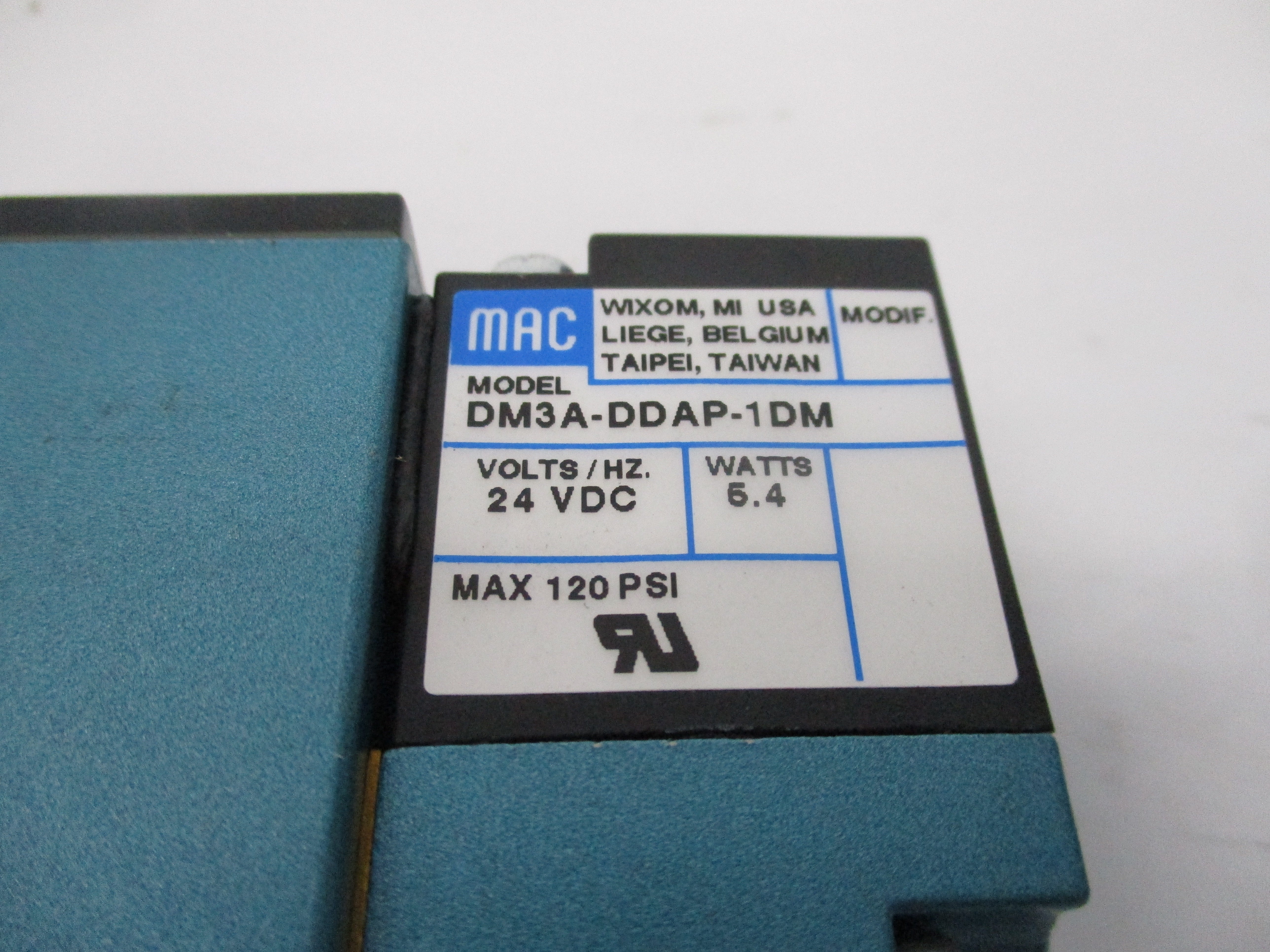 MAC 92B-BAB-000-DM-DDAP-1DM 24VDC 120PSI NSMP