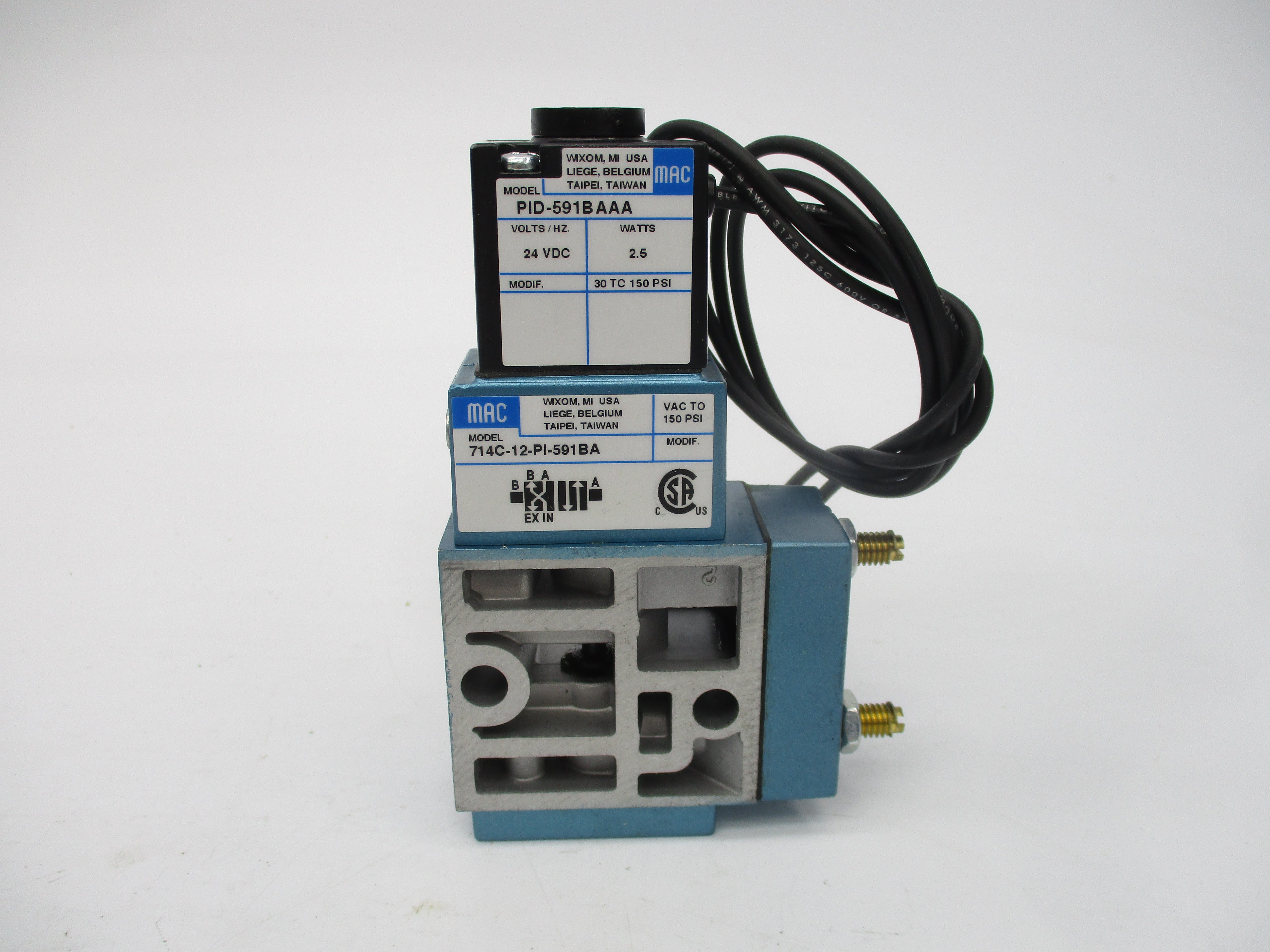 MAC 714C-12-PI-591BA 24VDC 30-150PSI NSMP