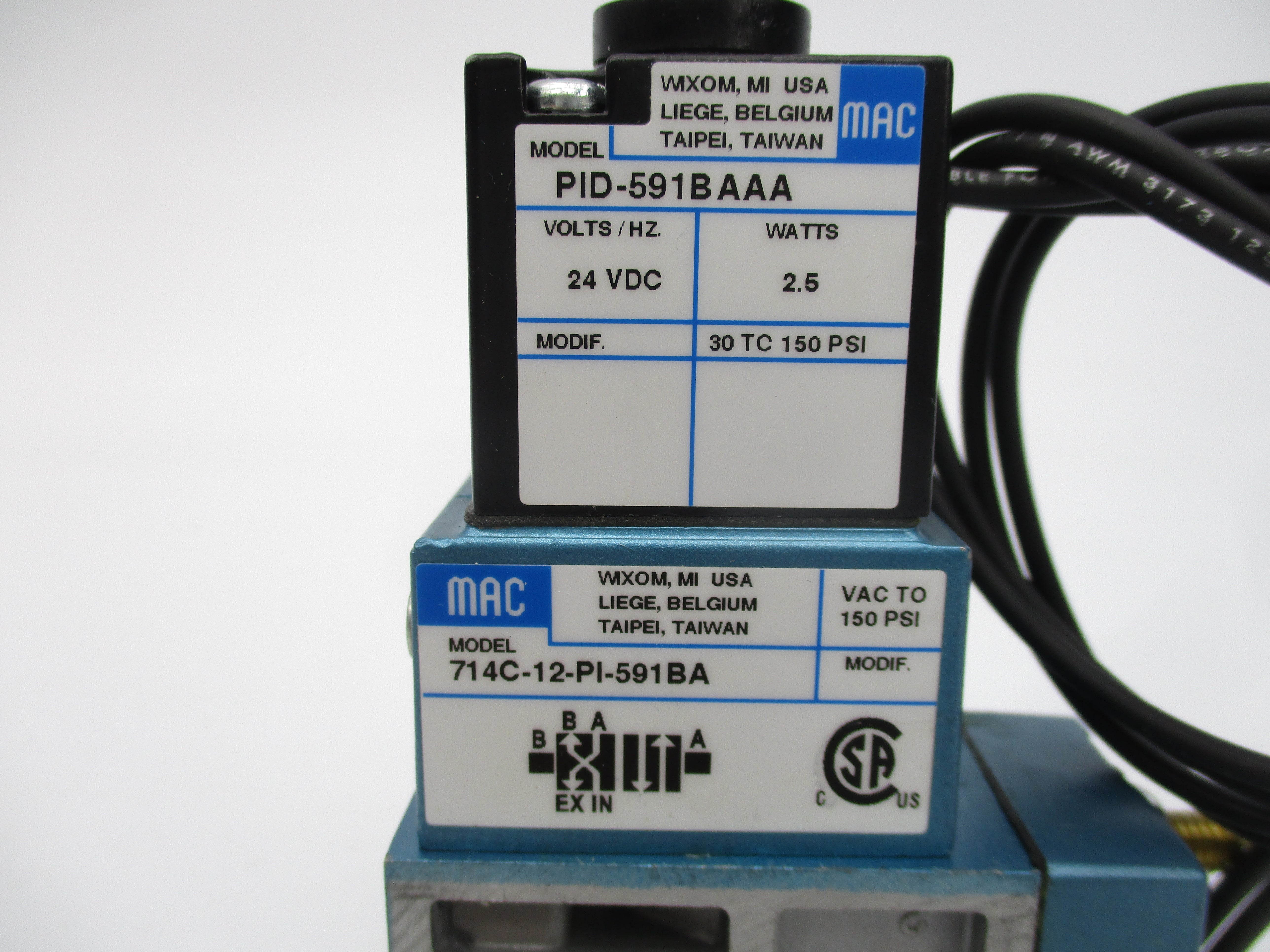 MAC 714C-12-PI-591BA 24VDC 30-150PSI NSMP