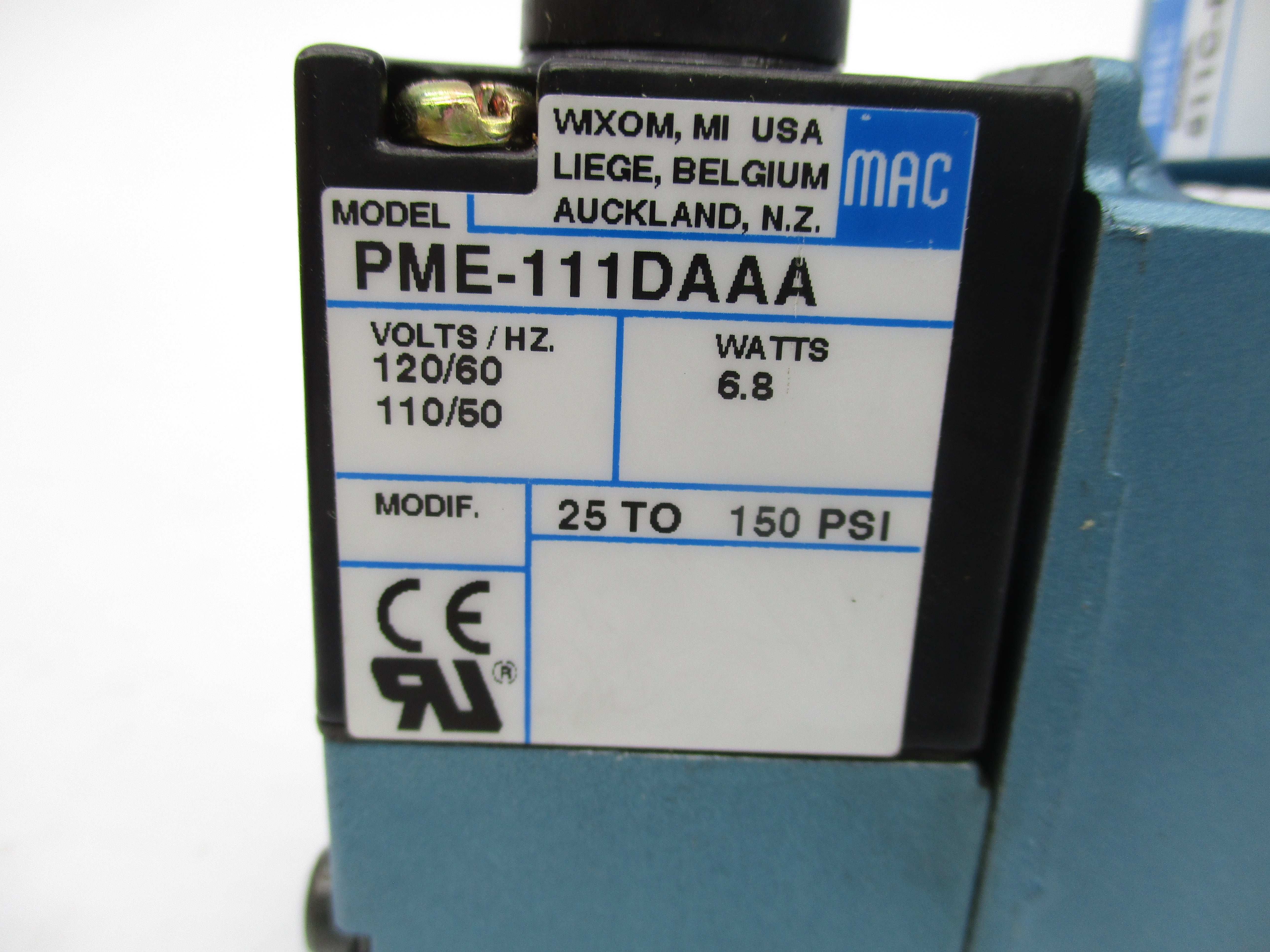 MAC 811C-PM-111DA-162 110/120V 150PSI NSMP
