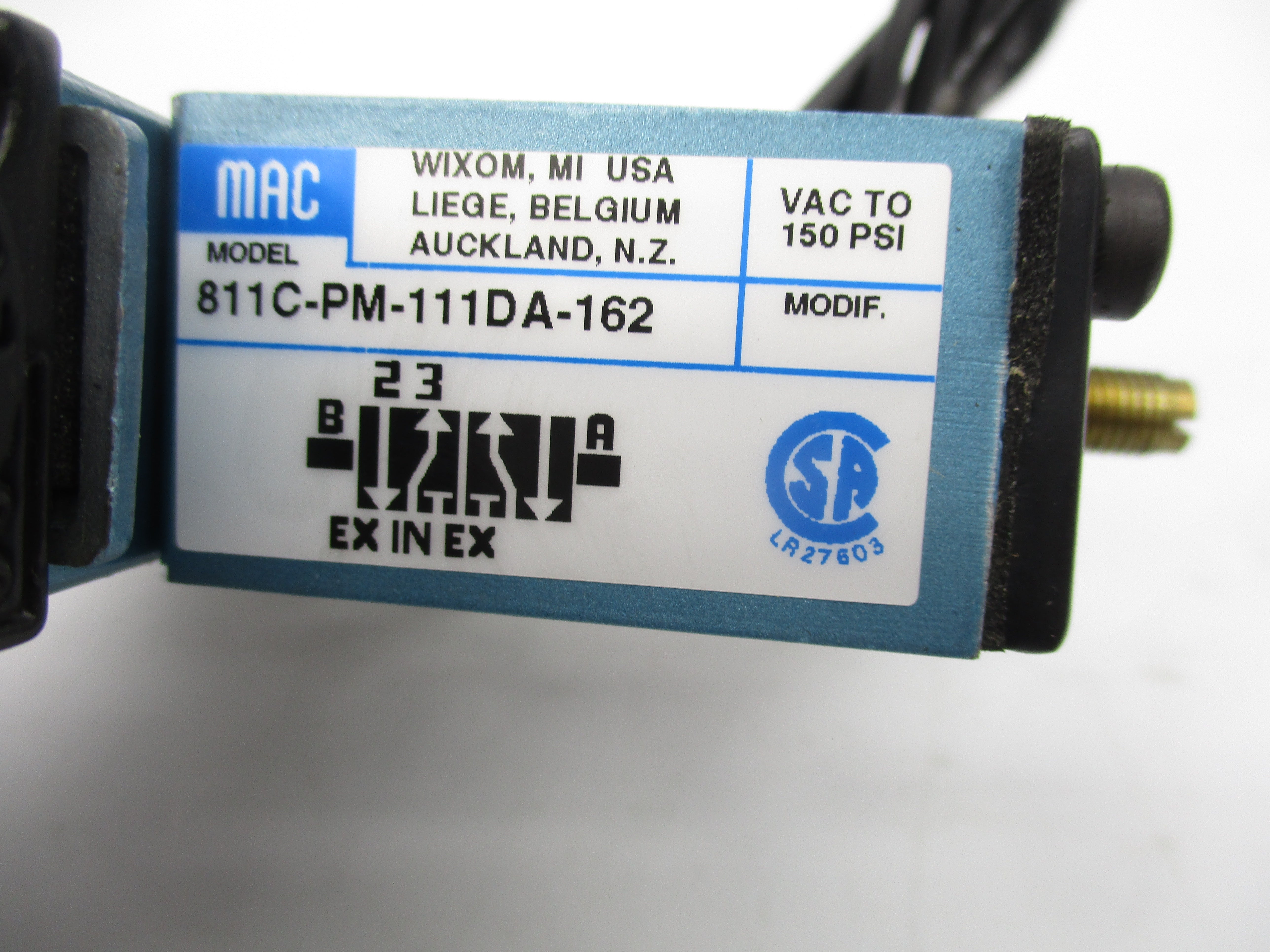 MAC 811C-PM-111DA-162 110/120V 150PSI NSMP
