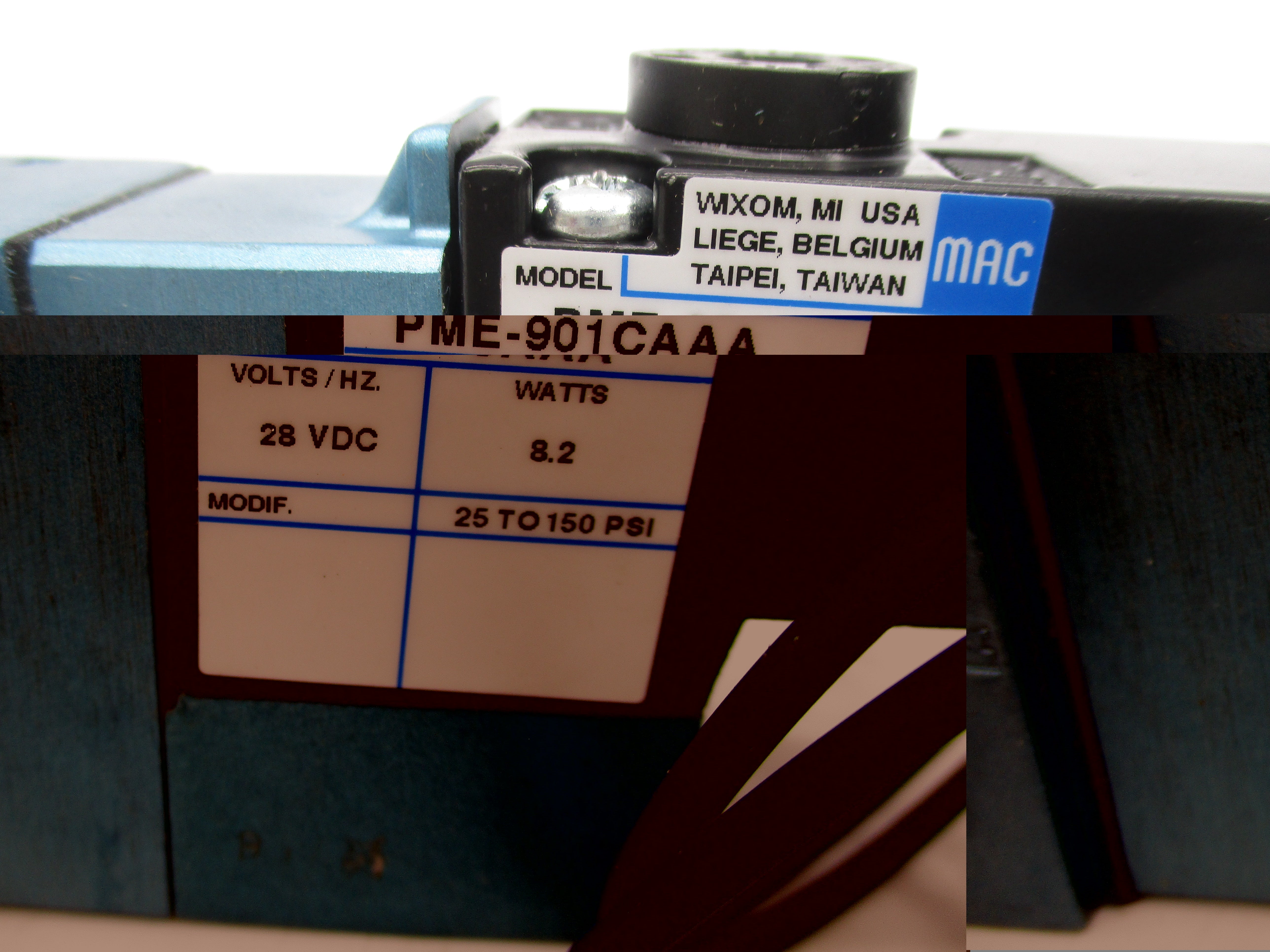 MAC 811C-PM-901CA-152 28VDC 150PSI NSMP