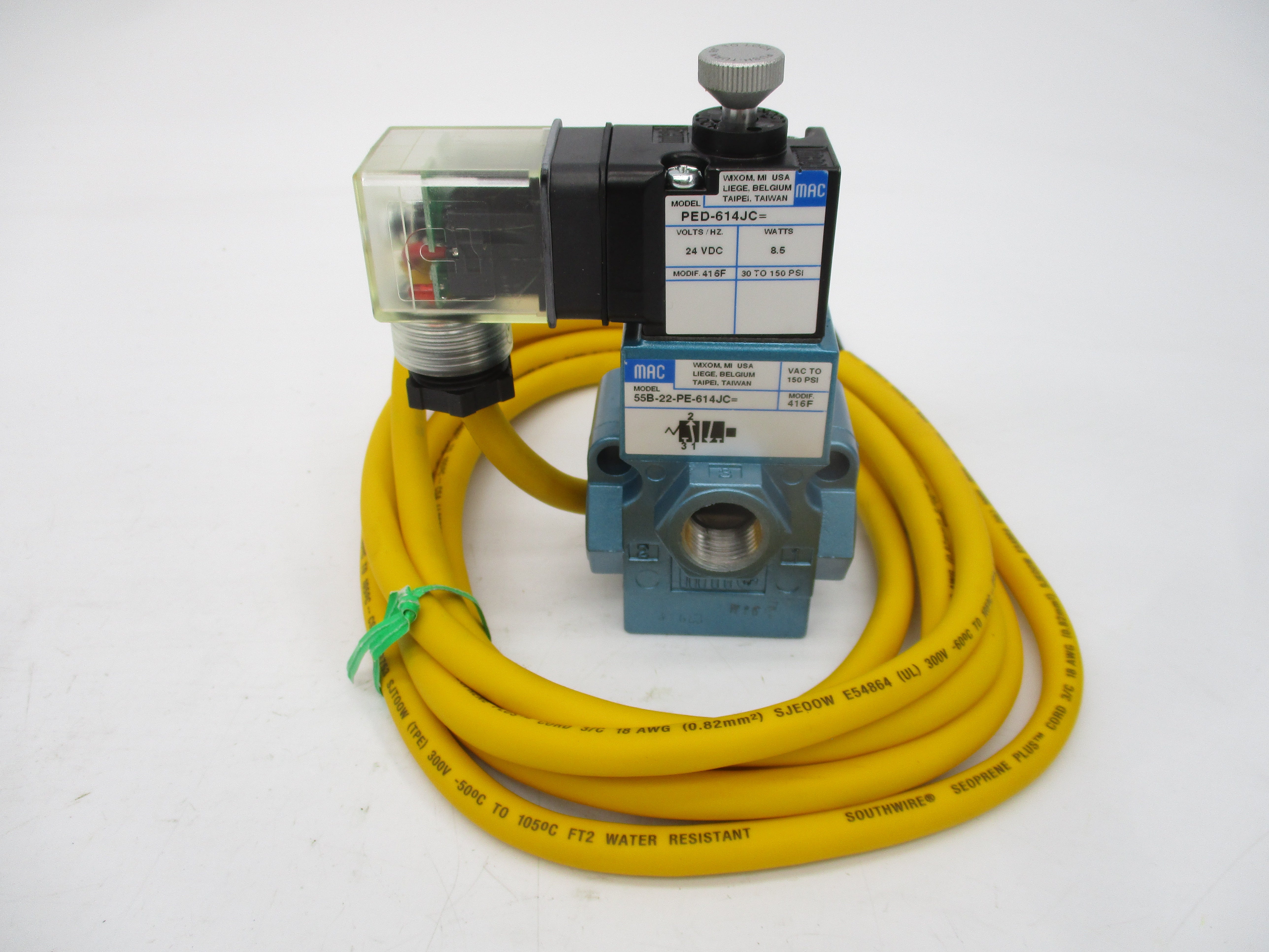 MAC 55B-22-PE-614JC 24VDC 150PSI NSMP