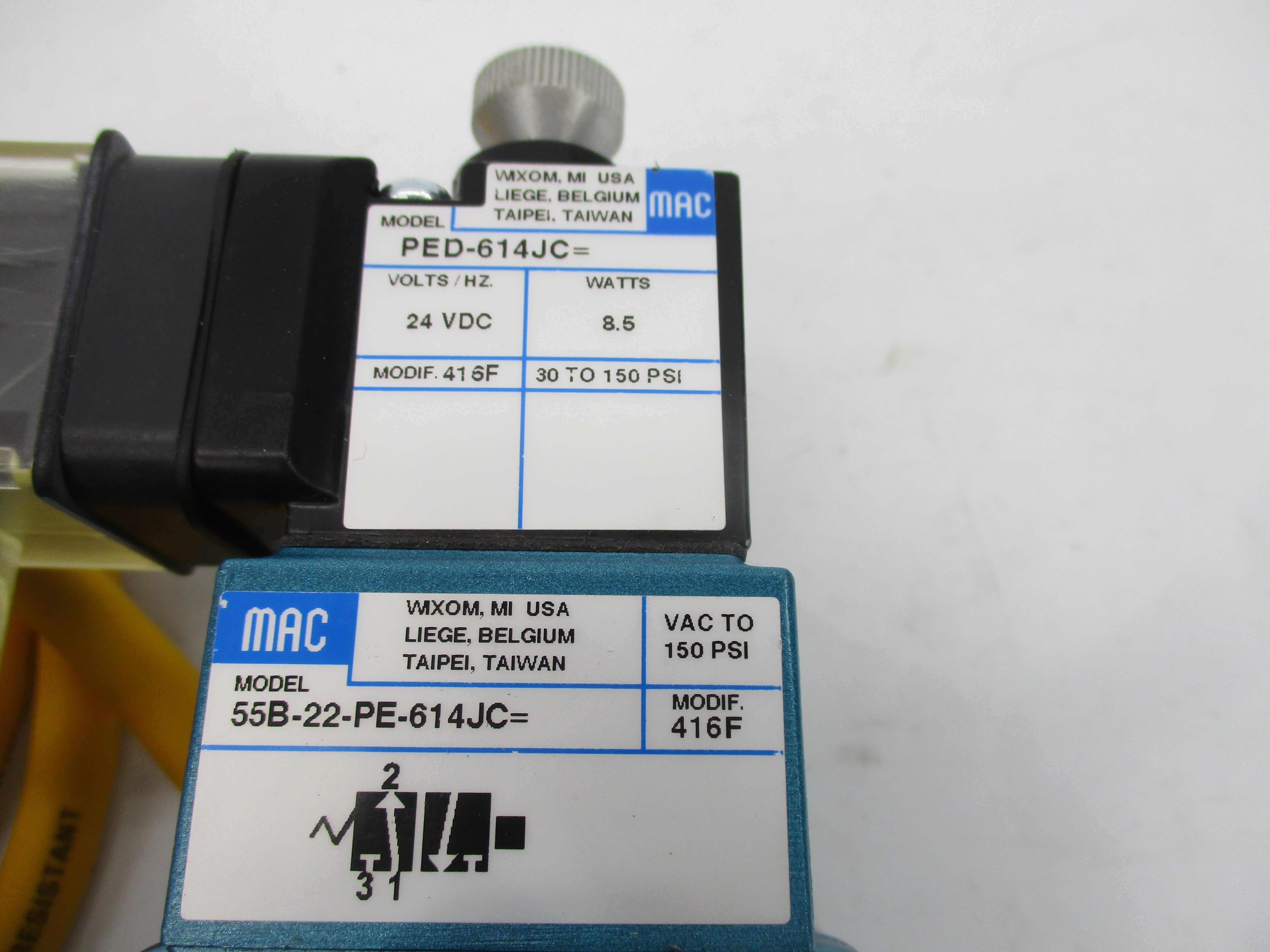 MAC 55B-22-PE-614JC 24VDC 150PSI NSMP