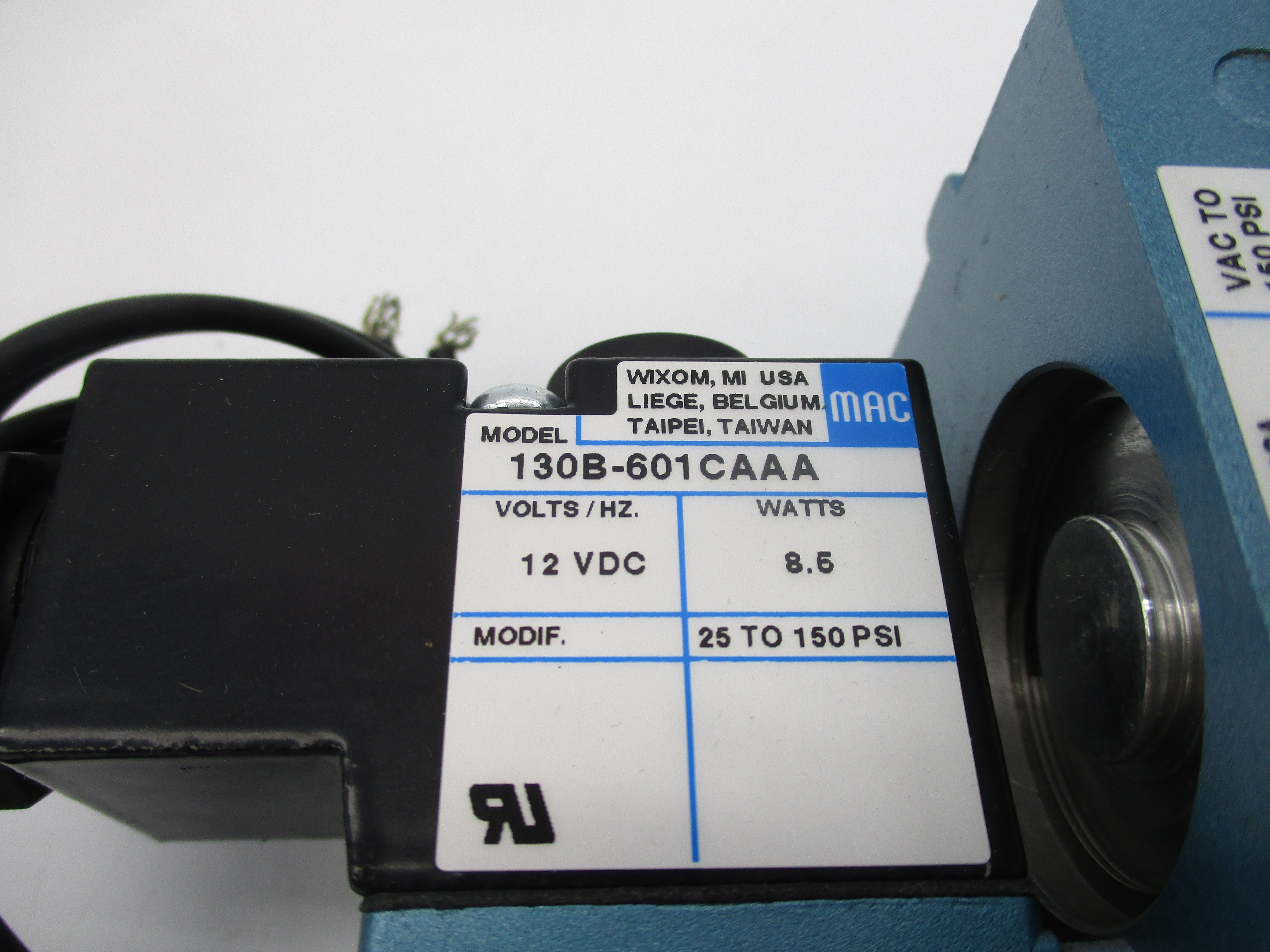 MAC 56C-73-601CA 12VDC 150PSI NSMP