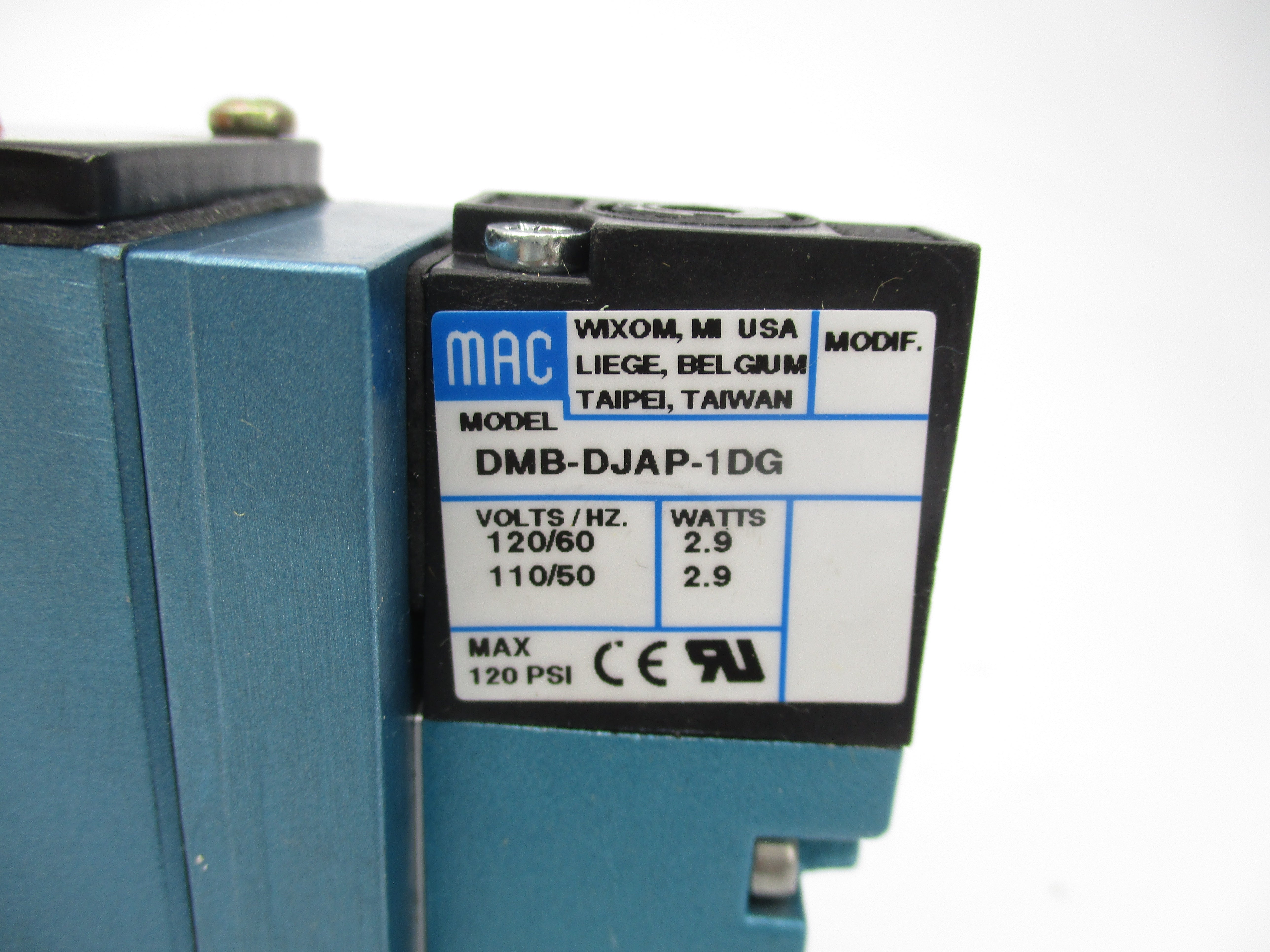 MAC 93A-AAB-000-DM-DJAP-1DG 110/120V 20-120PSI NSMP