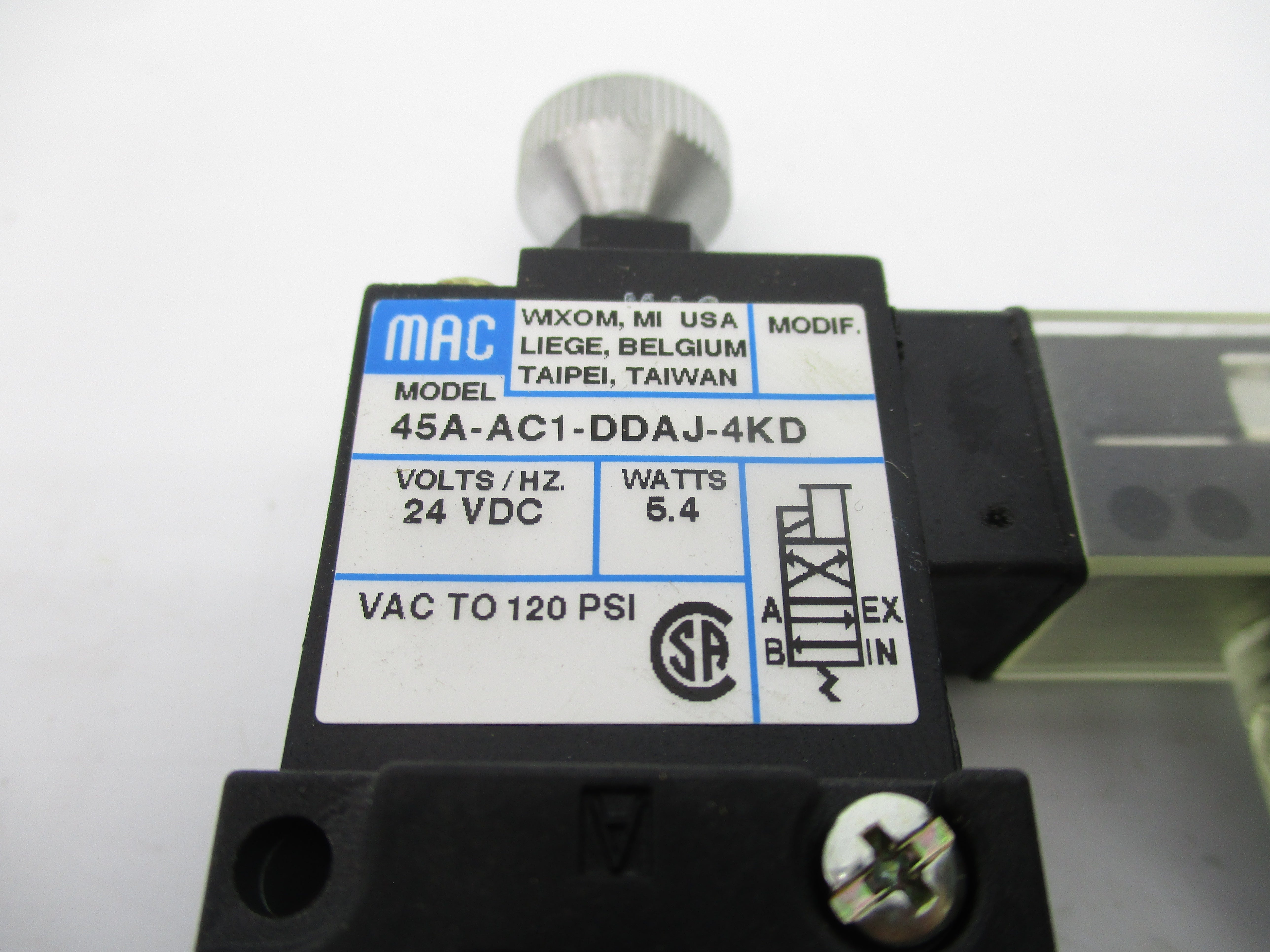 MAC 45A-AC1-DDAJ-4KD 24VDC 120PSI NSMP