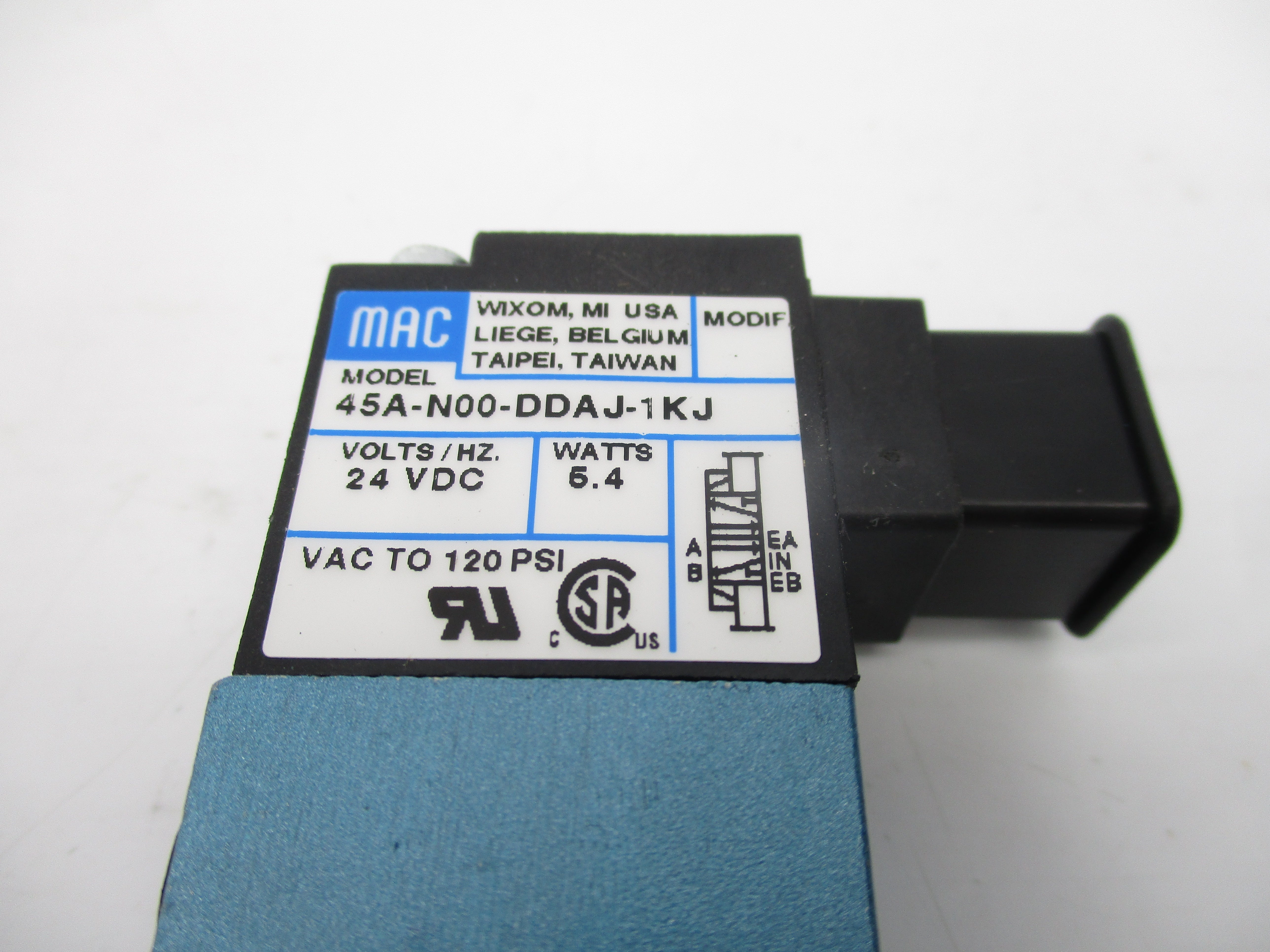 MAC 45A-N00-DDAJ-1KJ 24VDC 120PSI NSMP