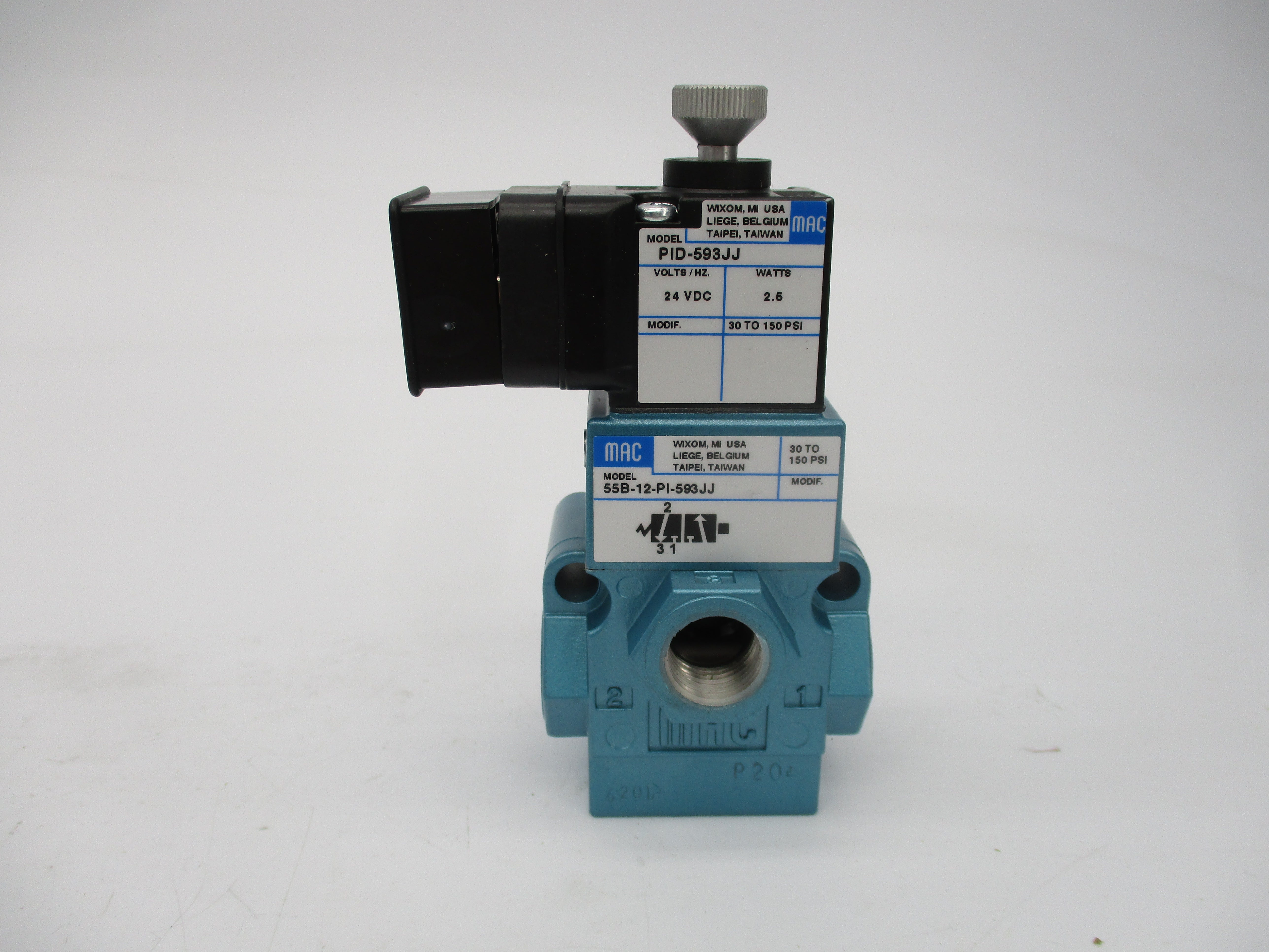 MAC 55B-12-PI-593JJ 24VDC 30-150PSI NSMP