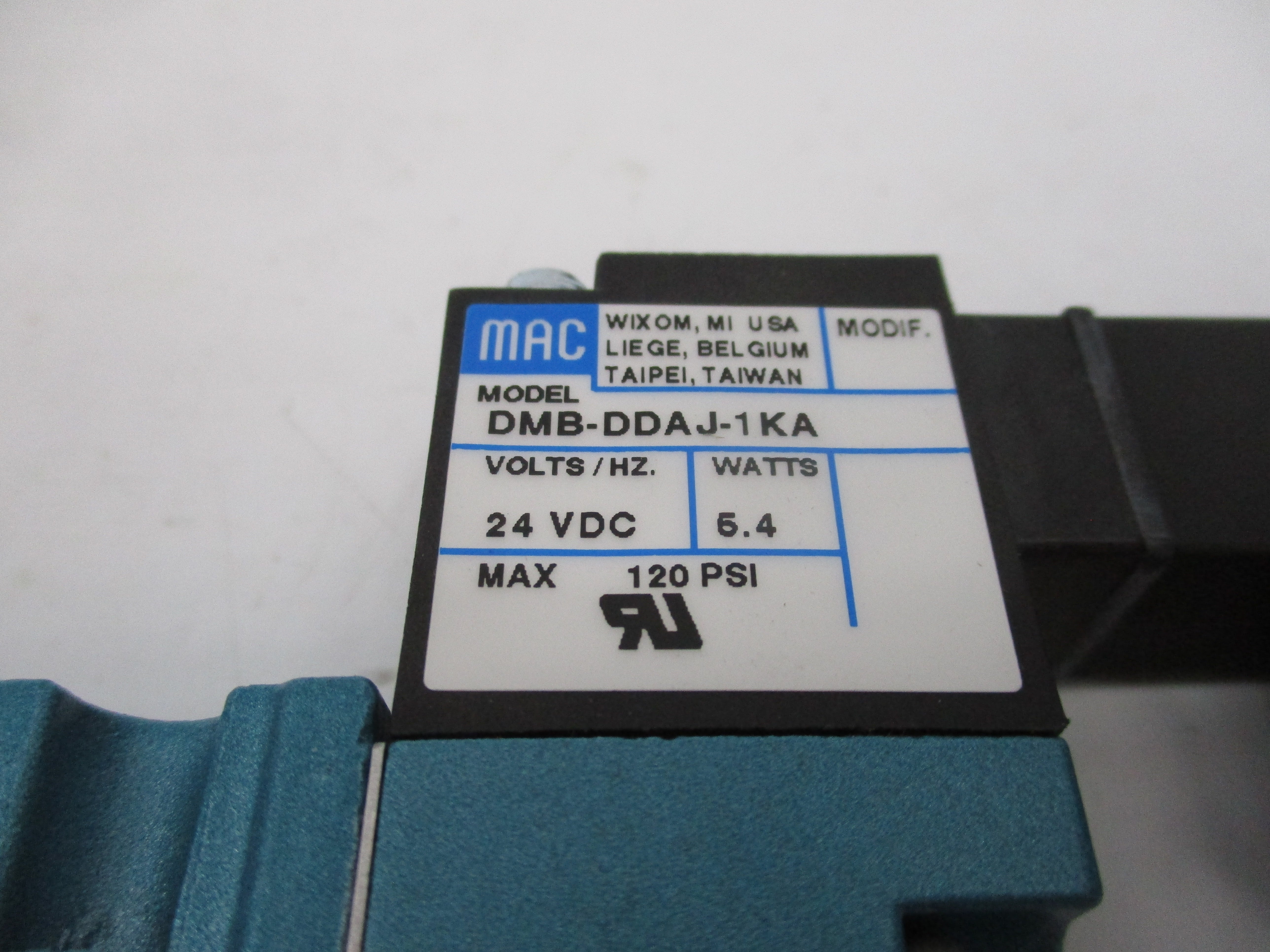MAC 52A-11-B0A-DM-DDAJ-1KA 24VDC 20-120PSI NSMP