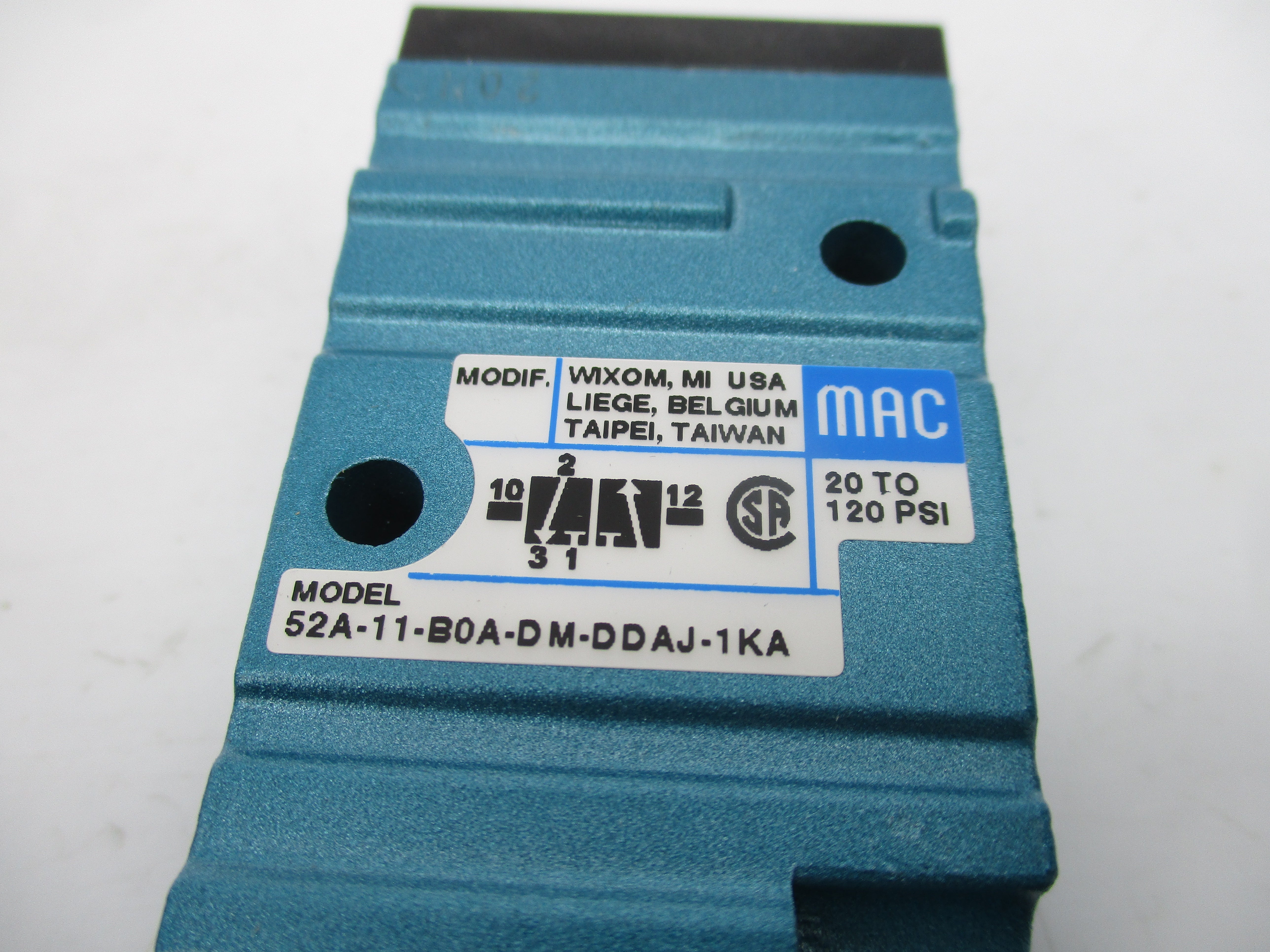 MAC 52A-11-B0A-DM-DDAJ-1KA 24VDC 20-120PSI NSMP