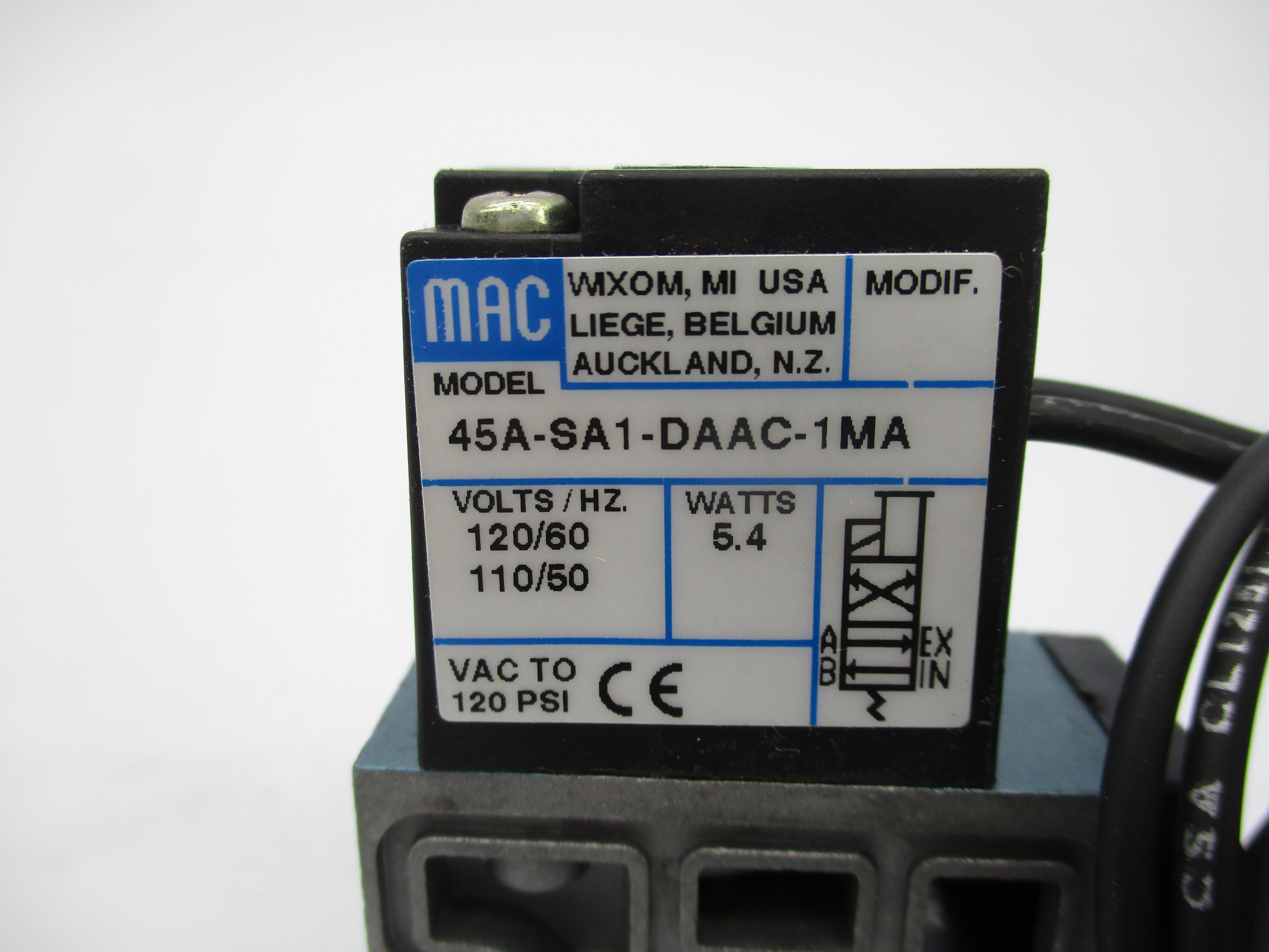 MAC 45A-SA1-DAAC-1MA 110/120V 120PSI NSMP