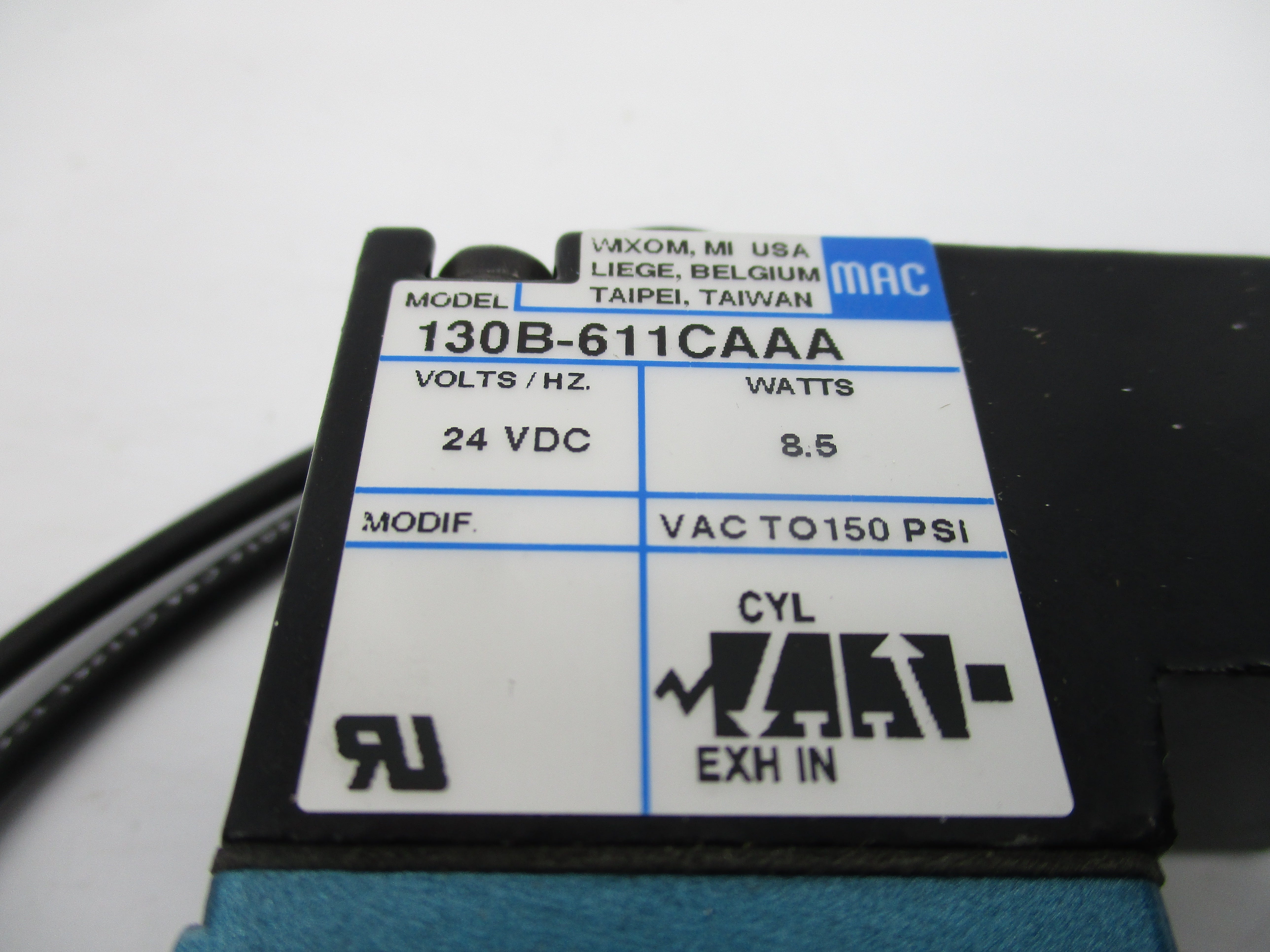 MAC 130B-611CAAA 24VDC 150PSI NSMP