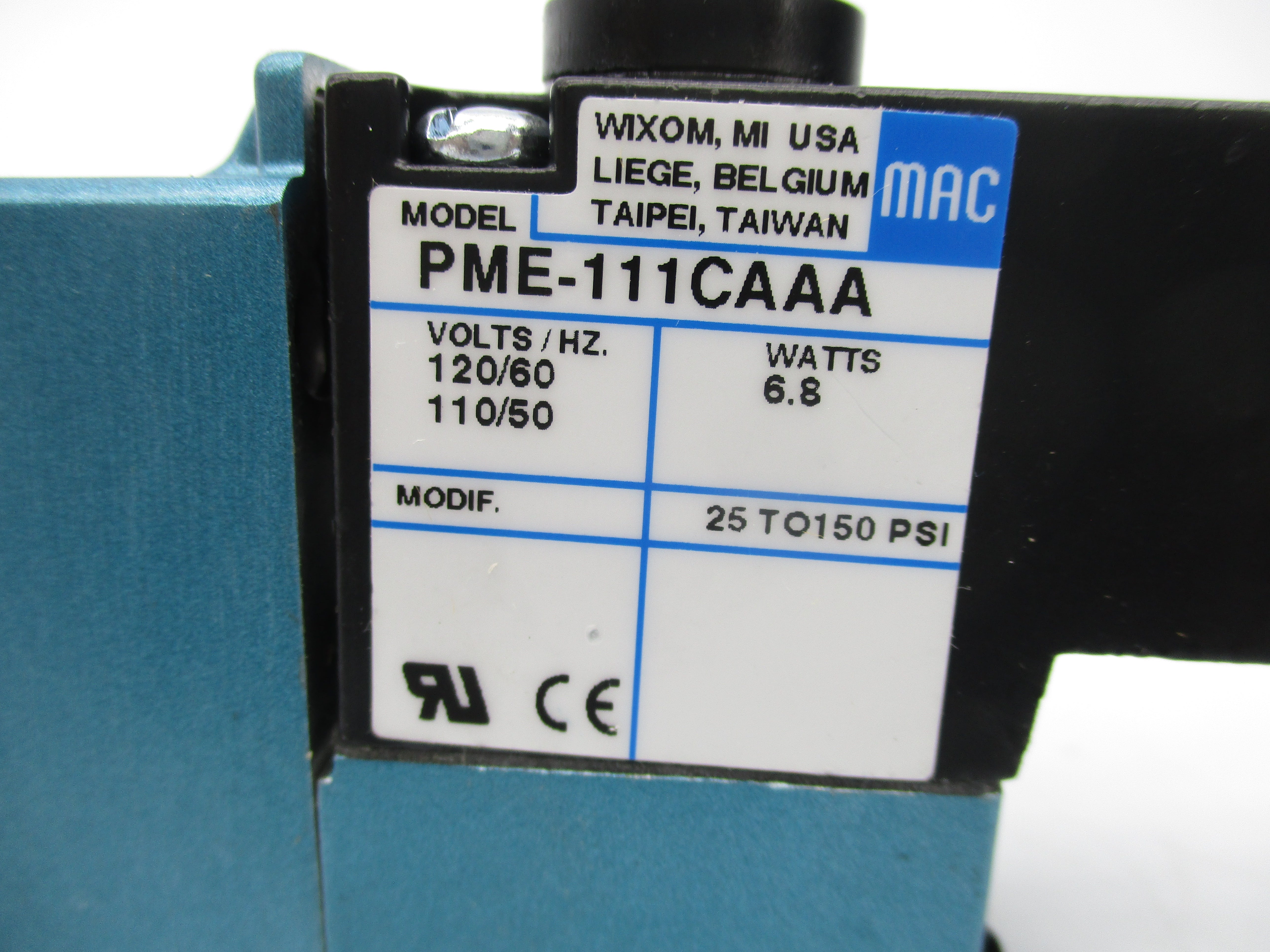 MAC 811C-PM-111CA-152 110/120V 25-150PSI NSMP