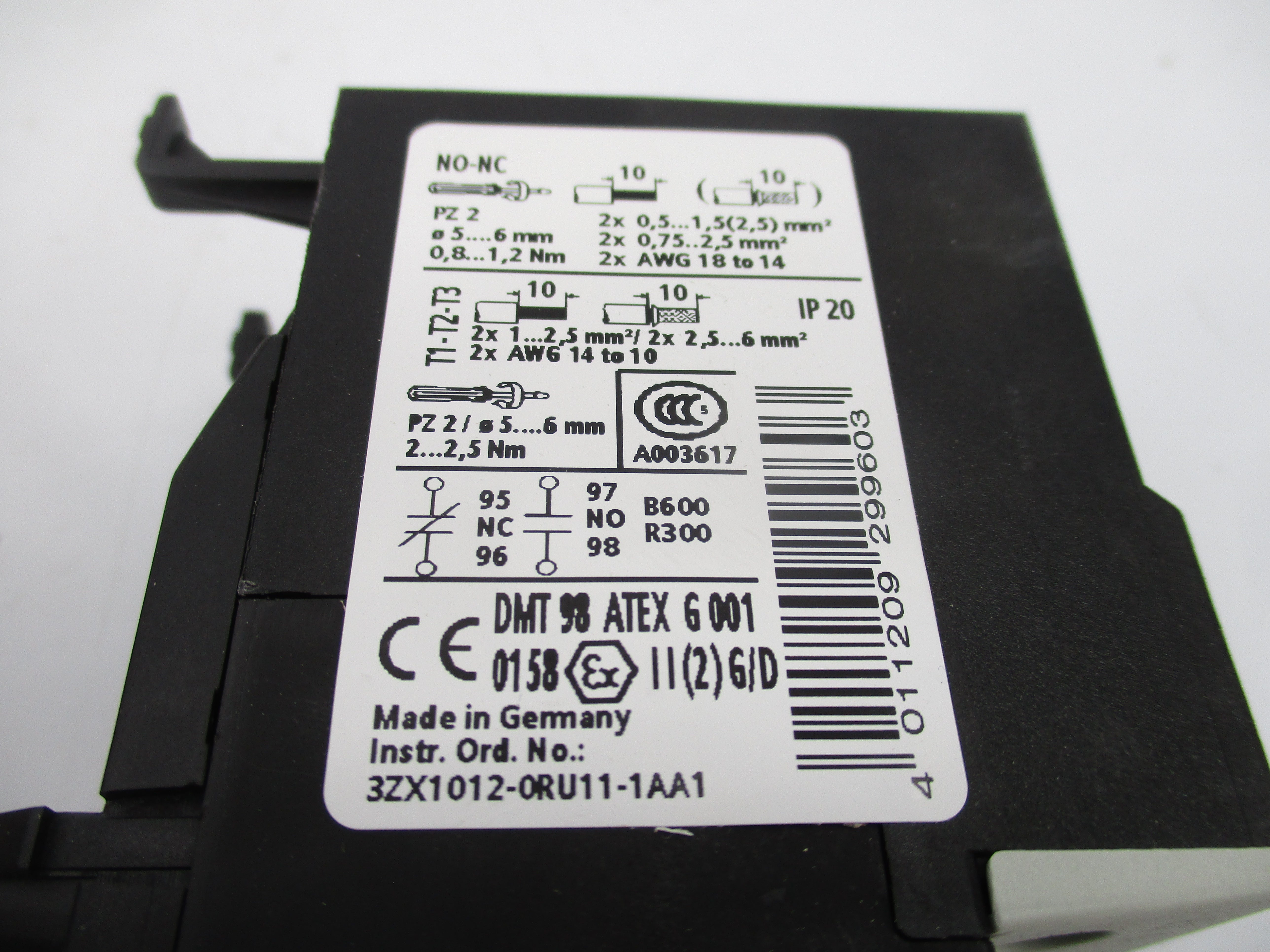 SIEMENS 3RU1126-4BB0 600VAC 14-20A NSMP