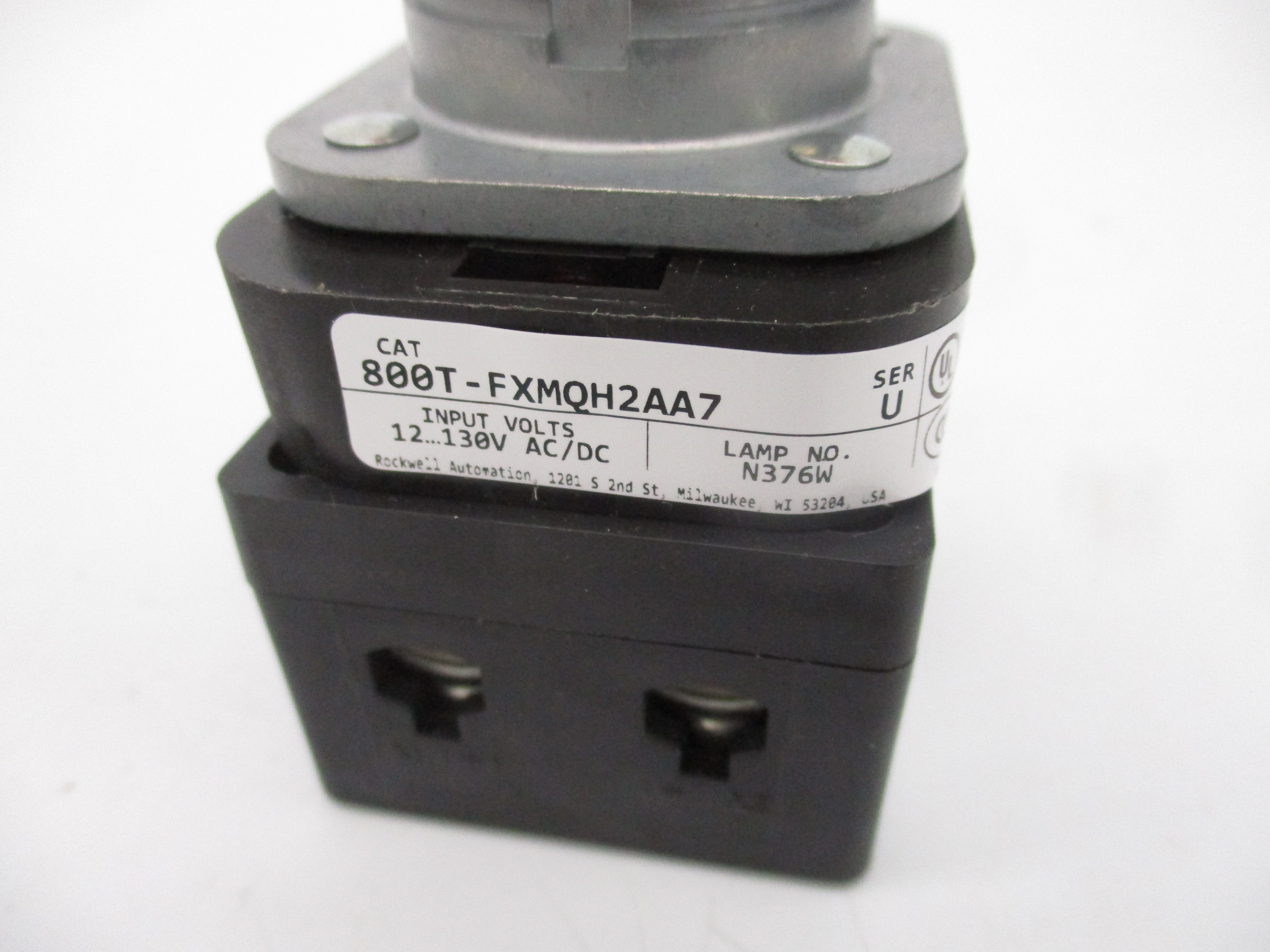 ALLEN BRADLEY 800T-FXMQH2AA7 SER. U 12-130VAC/DC (WH) NSMP