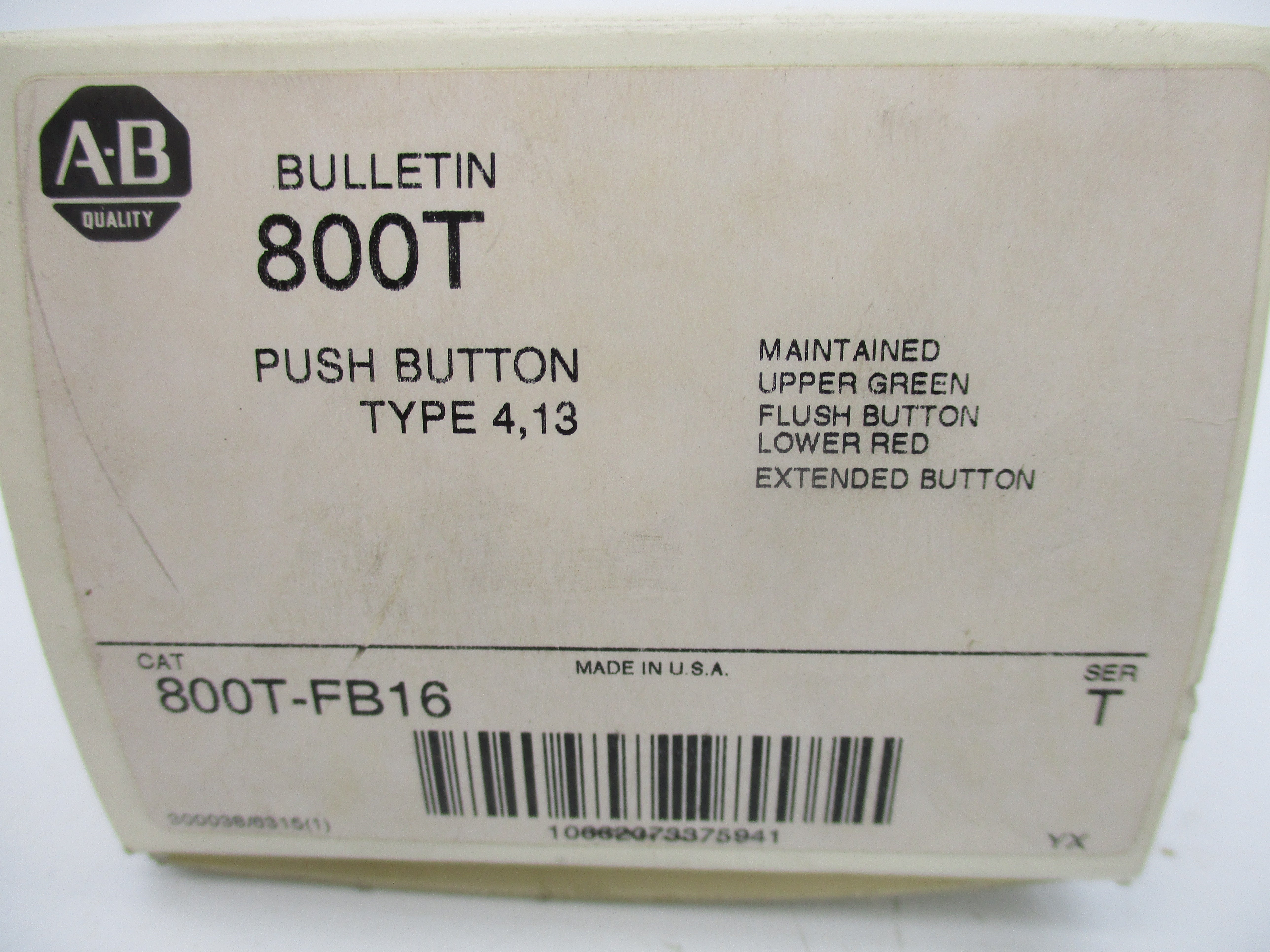 ALLEN BRADLEY 800T-FB16 SER. T (WH) NSMP