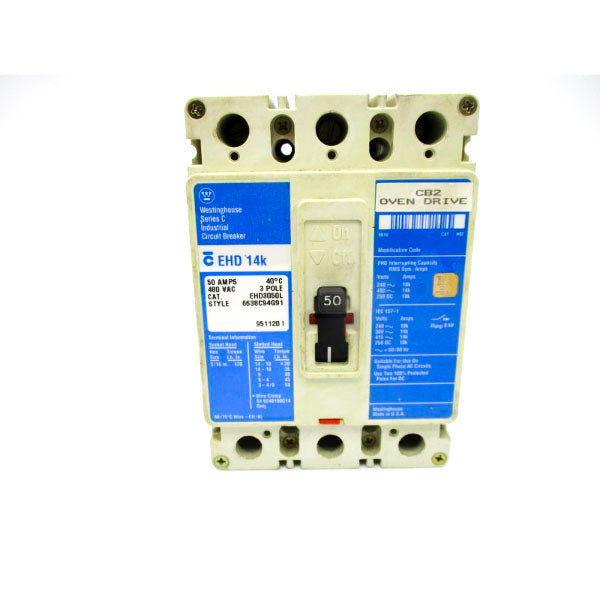 WESTINGHOUSE EHD3050L SER. C 480VAC 50A (BLUE) UNMP