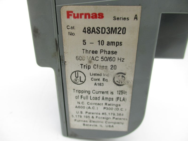 FURNAS 48ASD3M20 SER. A 600VAC 5-10A UNMP