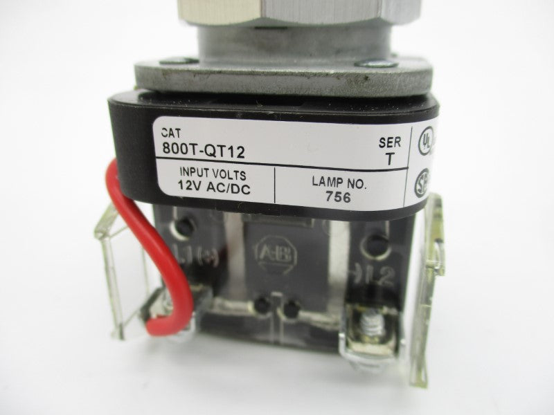 ALLEN BRADLEY 800T-QT12 SER. T 12VAC/DC (WH) NSMP