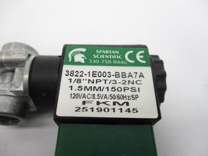SPARTAN SCIENTIFIC 3822-1E003-BBA7A 120VAC 150PSI 1/8" NSMP