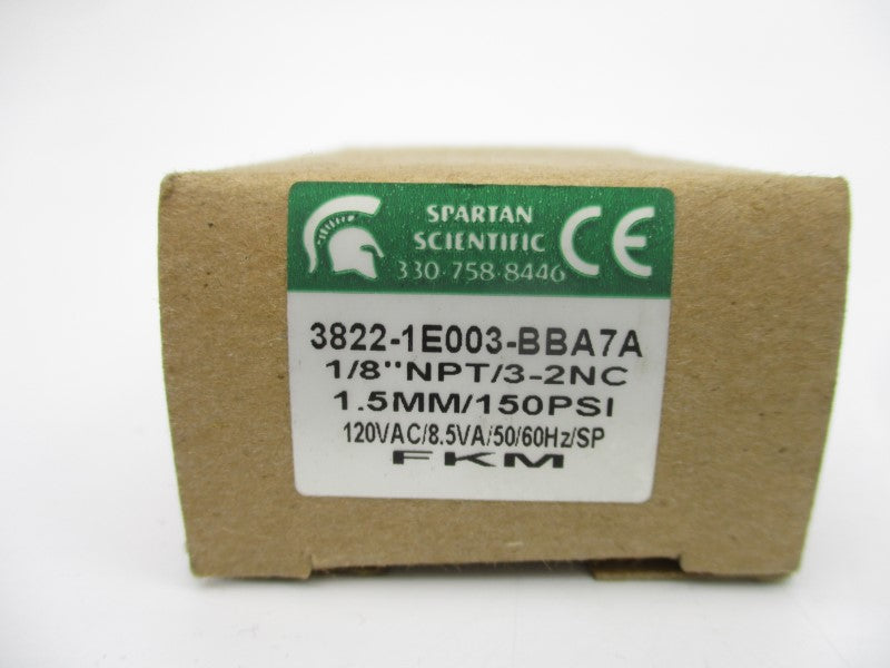 SPARTAN SCIENTIFIC 3822-1E003-BBA7A 120VAC 150PSI 1/8" NSMP