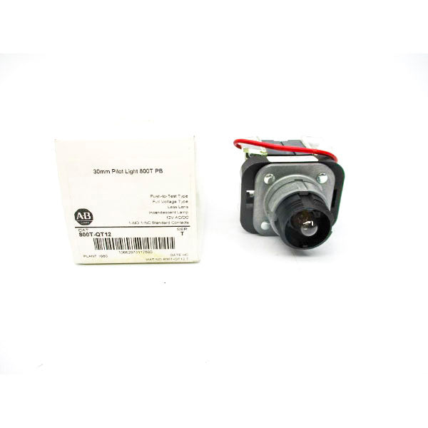 ALLEN BRADLEY 800T-QT12 SER. T 12VAC/DC (WH) NSMP