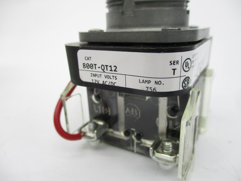 ALLEN BRADLEY 800T-QT12 SER. T 12VAC/DC (WH) NSMP