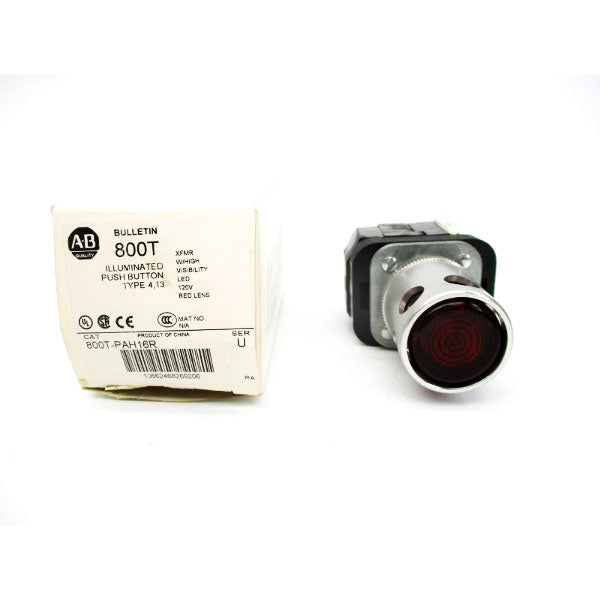 ALLEN BRADLEY 800T-PAH16R SER. U 120V (WH) NSMP