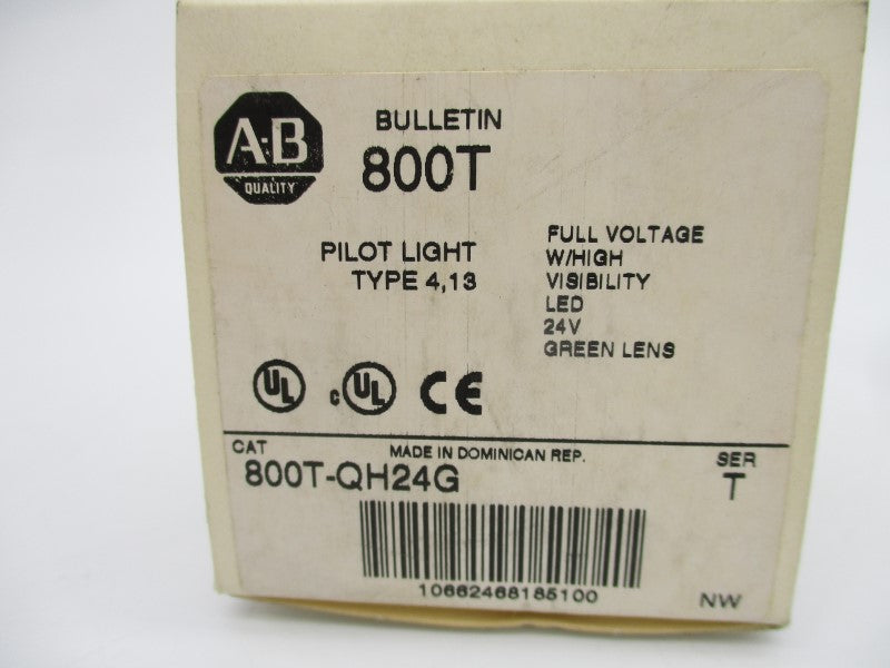 ALLEN BRADLEY 800T-QH24G SER. T 24VAC/DC (WH) NSMP
