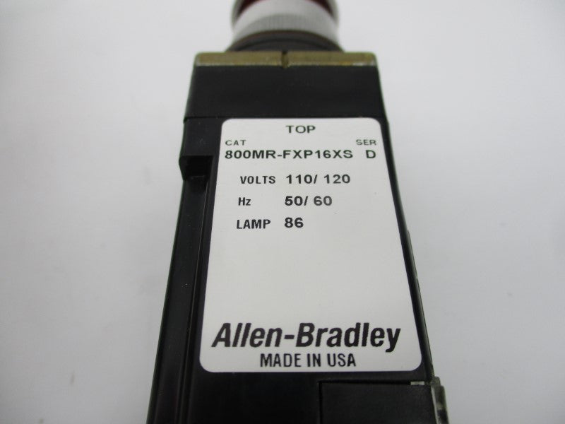 ALLEN BRADLEY 800MR-FXP16RAS SER. D 110/120V (WH) NSMP